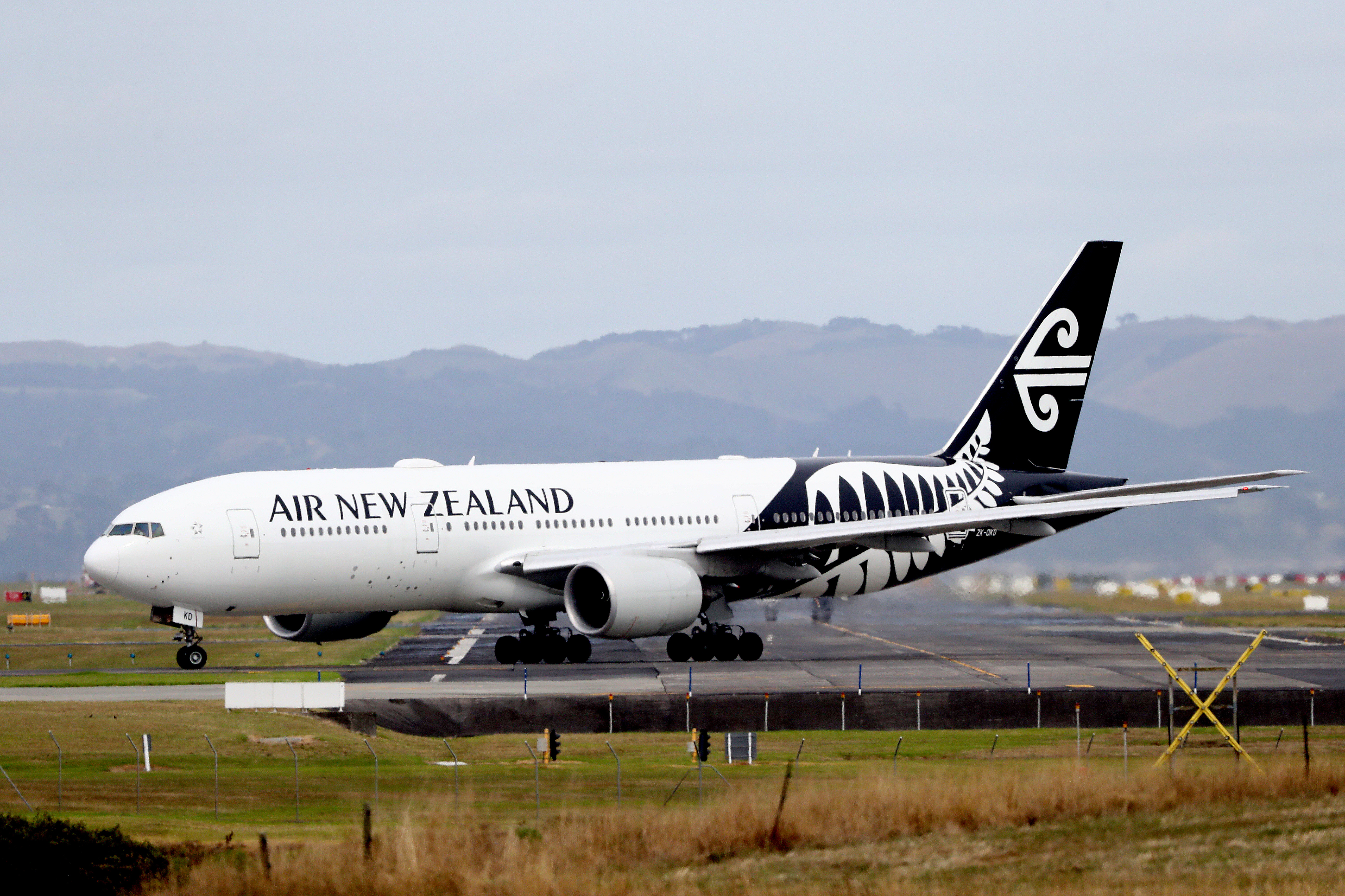 An Air New Zealand plane is seen at Auckland Airport in New Zealand on Monday. 
