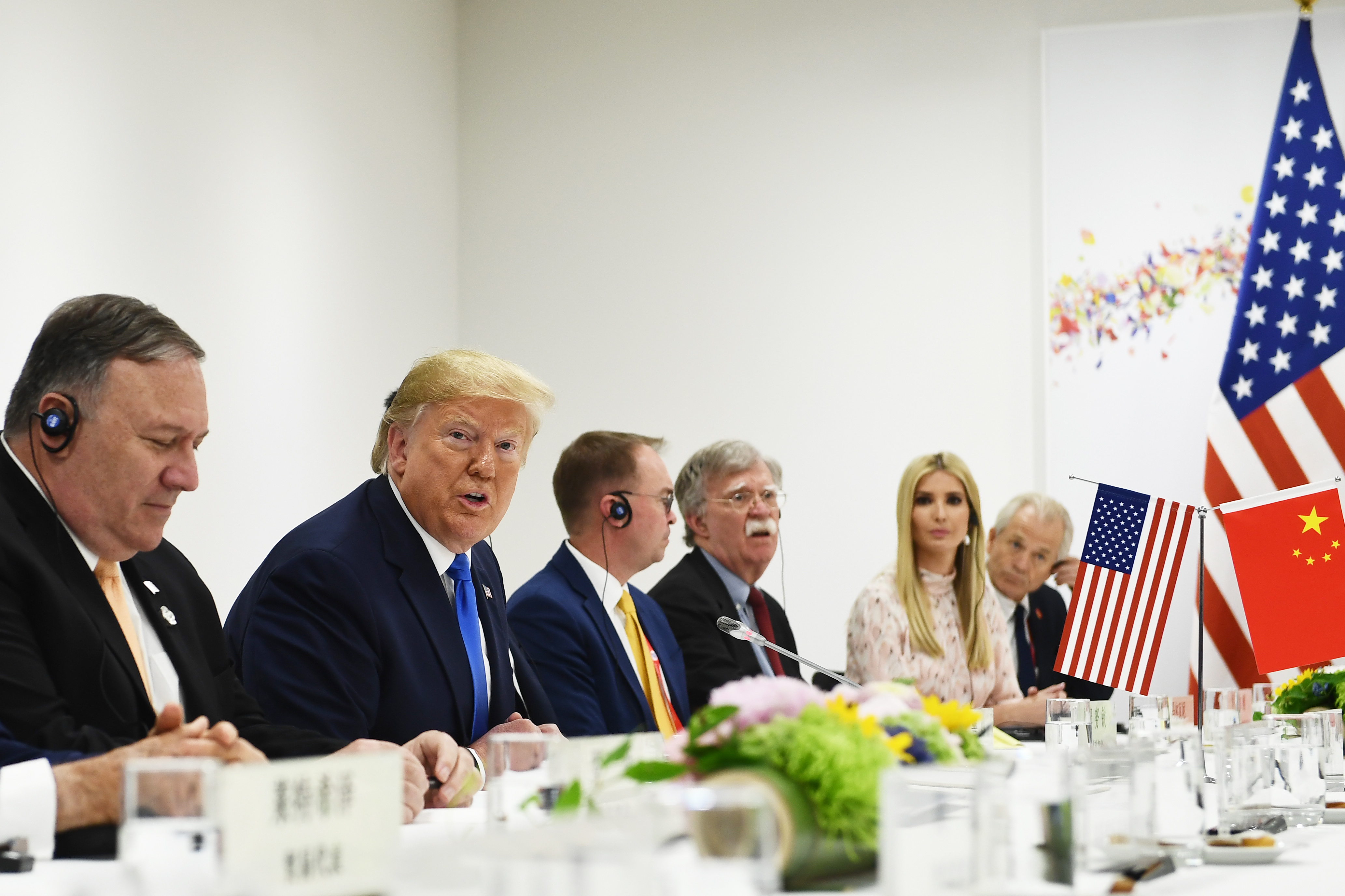 US President Donald Trump holds talks with China's President Xi Jinping (not pictured) on the sidelines of the G20 Summit in Osaka on June 29.