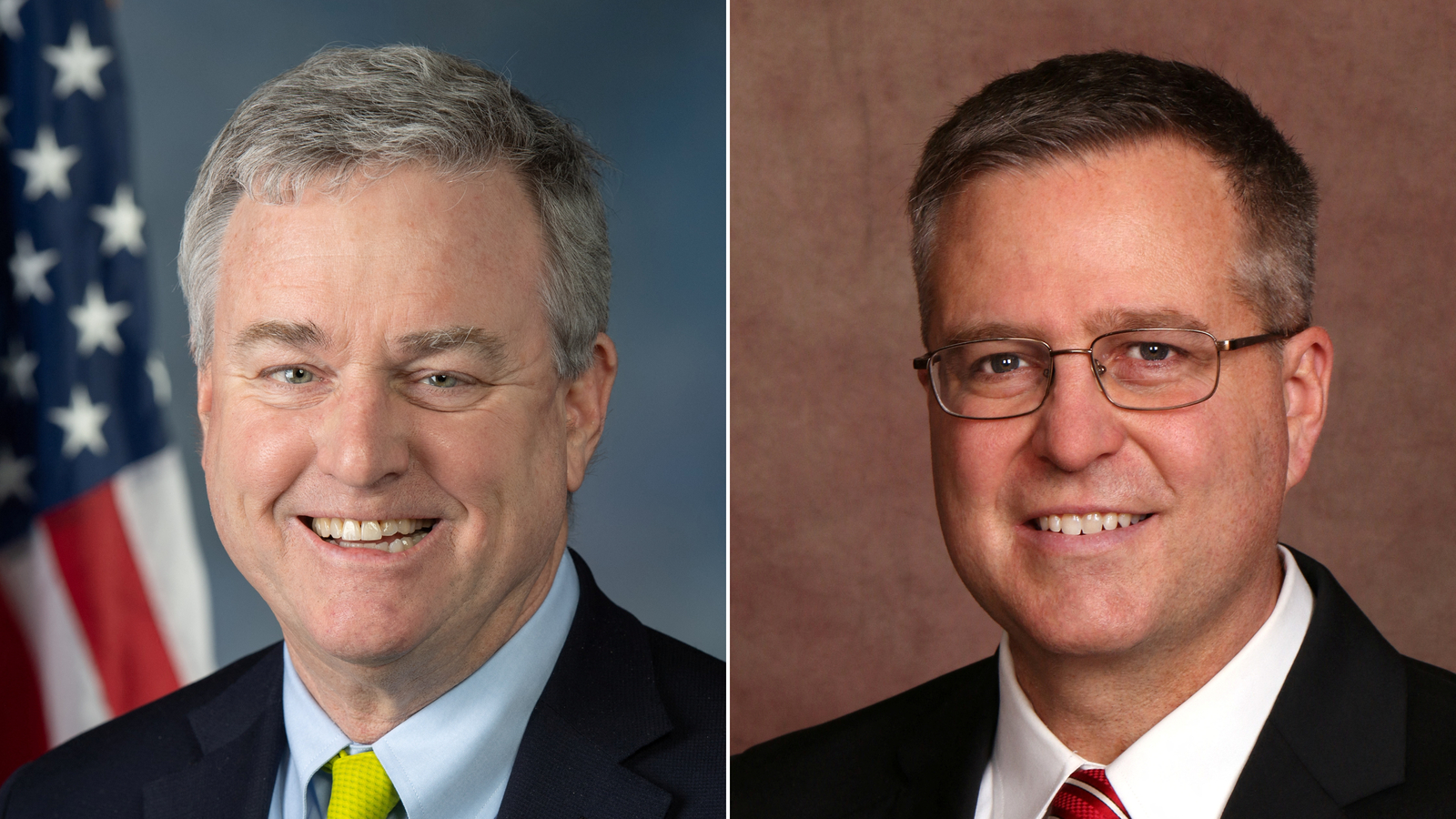 US Rep. David Trone, left, and Republican challenger Neil Parrott