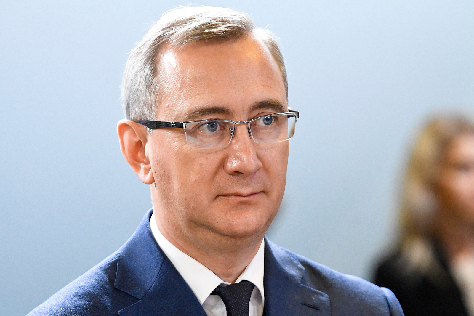 Gov. Vladislav Shapsha attends a forum in Moscow on October 20, 2022.