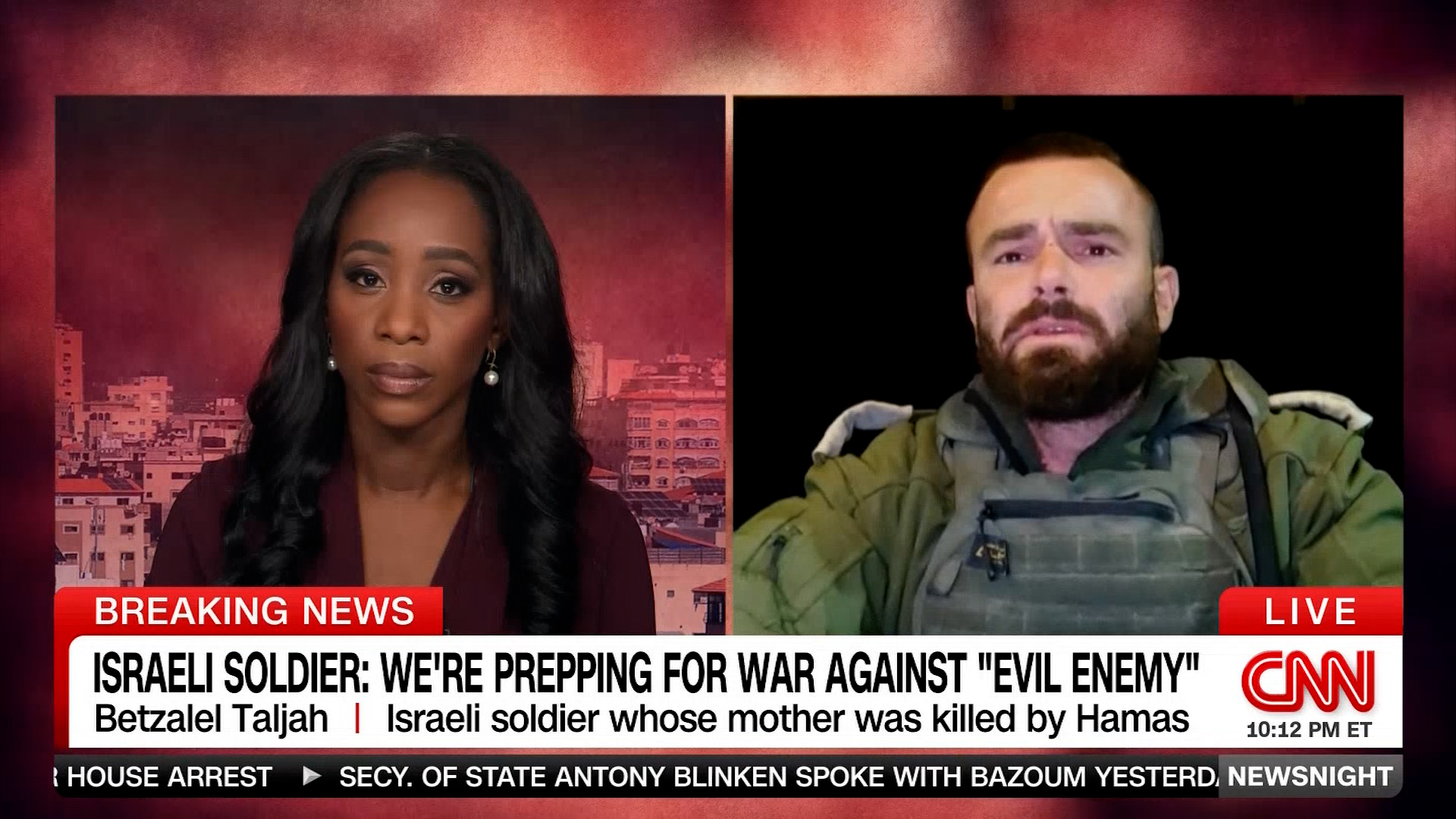 Betzalel Taljah speaks with CNN's Abby Phillip about his mother, who died in Saturday's attack, on Tuesday, October 10, 2023. 