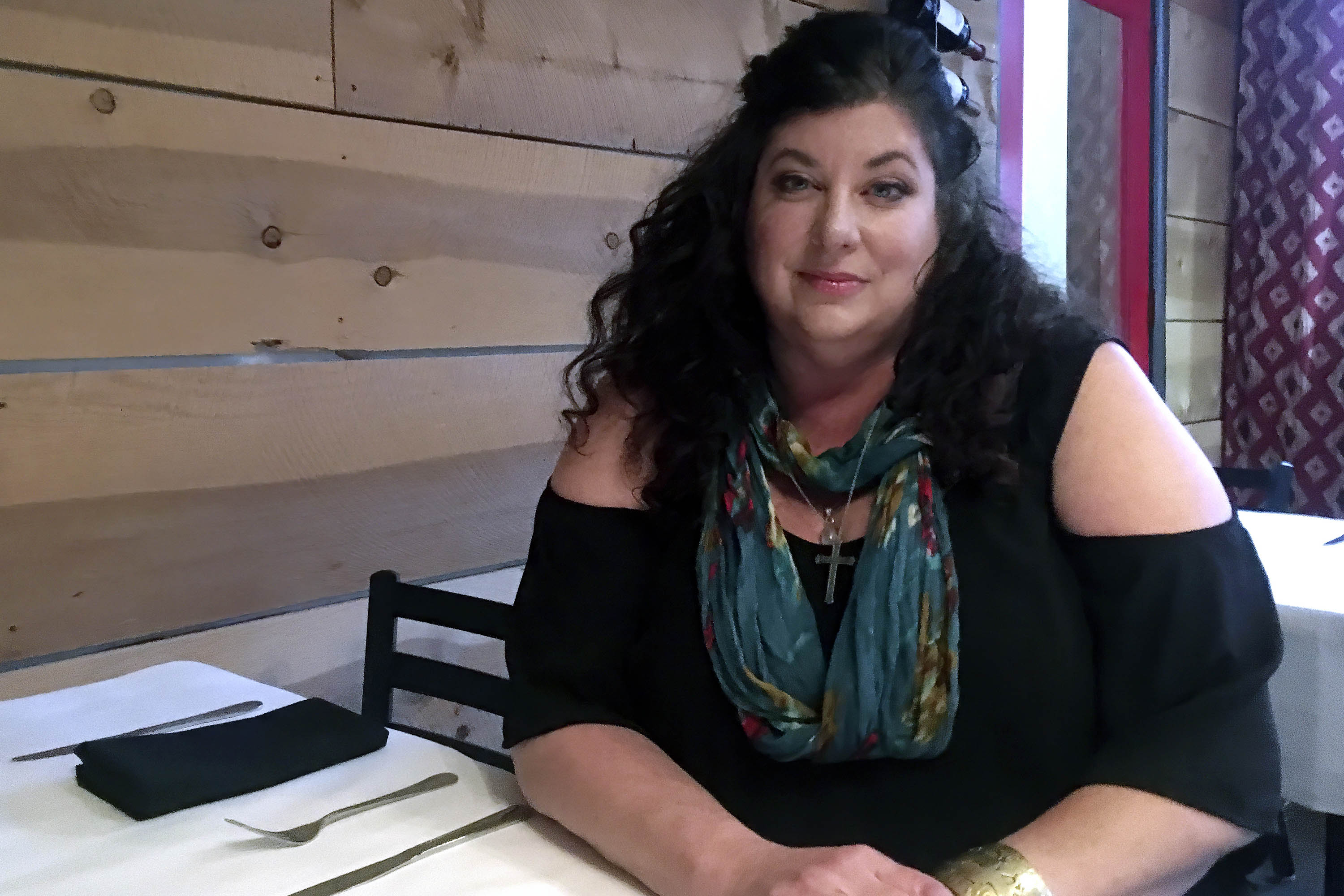 Tara Reade is pictured during an interview in Nevada City, California, in April 2019.