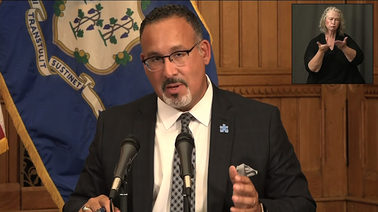 Miguel Cardona, the commissioner of the Connecticut Department of Education