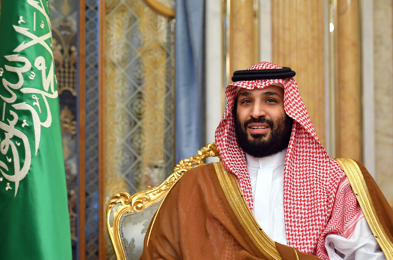 Saudi Arabia's Crown Prince Mohammed bin Salman attends a meeting with the US secretary of state in Jeddah, Saudi Arabia, on September 18, 2019.
