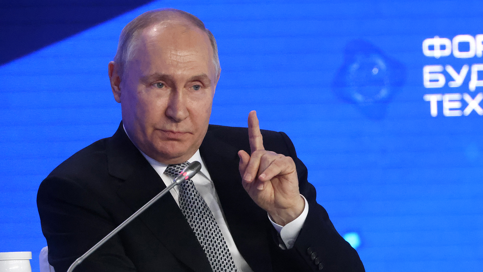 Russian President Vladimir Putin speaks in Moscow, Russia, on July 13. 