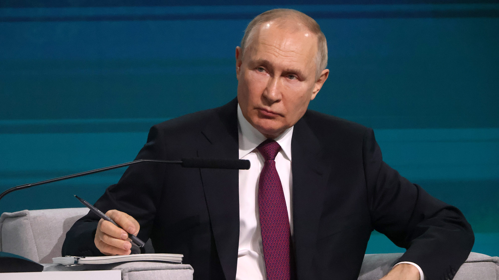 Russian President Vladimir Putin attends a conference in Moscow, Russia, on November, 24. 