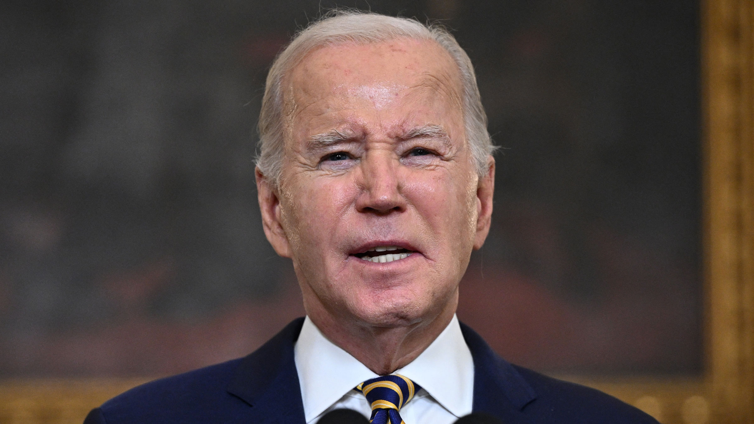 President Joe Biden speaks at the White House on Tuesday.