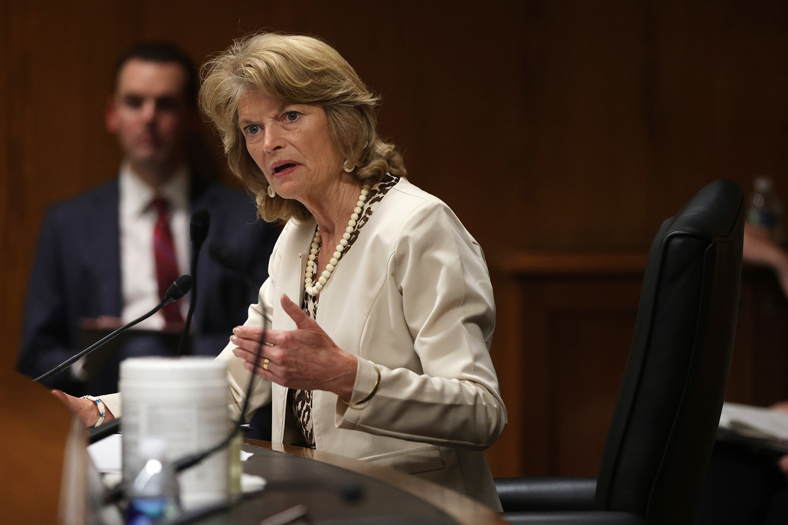 Sen. Lisa Murkowski speaks during a hearing on May 26, on Capitol Hill in Washington, DC.