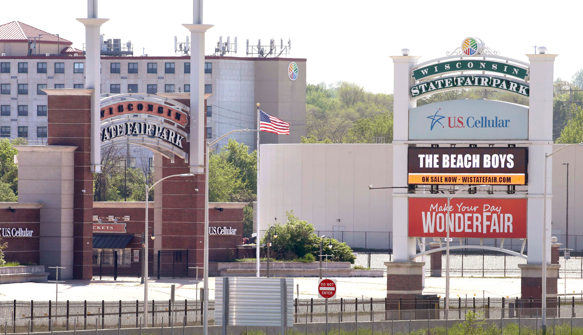 A sign along I-94 on May 26 promotes the Beach Boys' appearance at the 2020 Wisconsin State Fair in West Allis, Wisconsin.