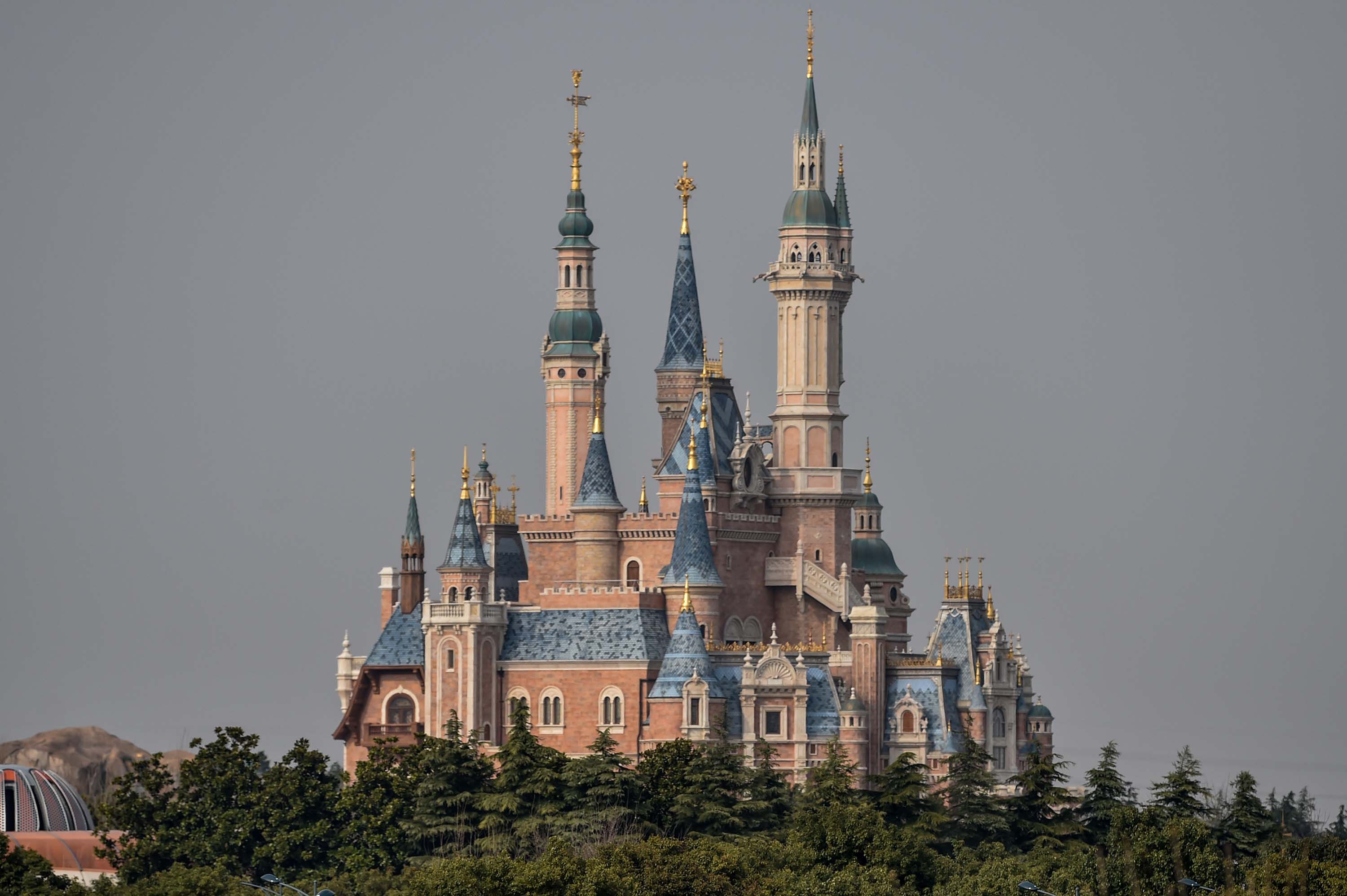 A general view shows the Disney Castle at Disneyland in Shanghai, China, on March 10.