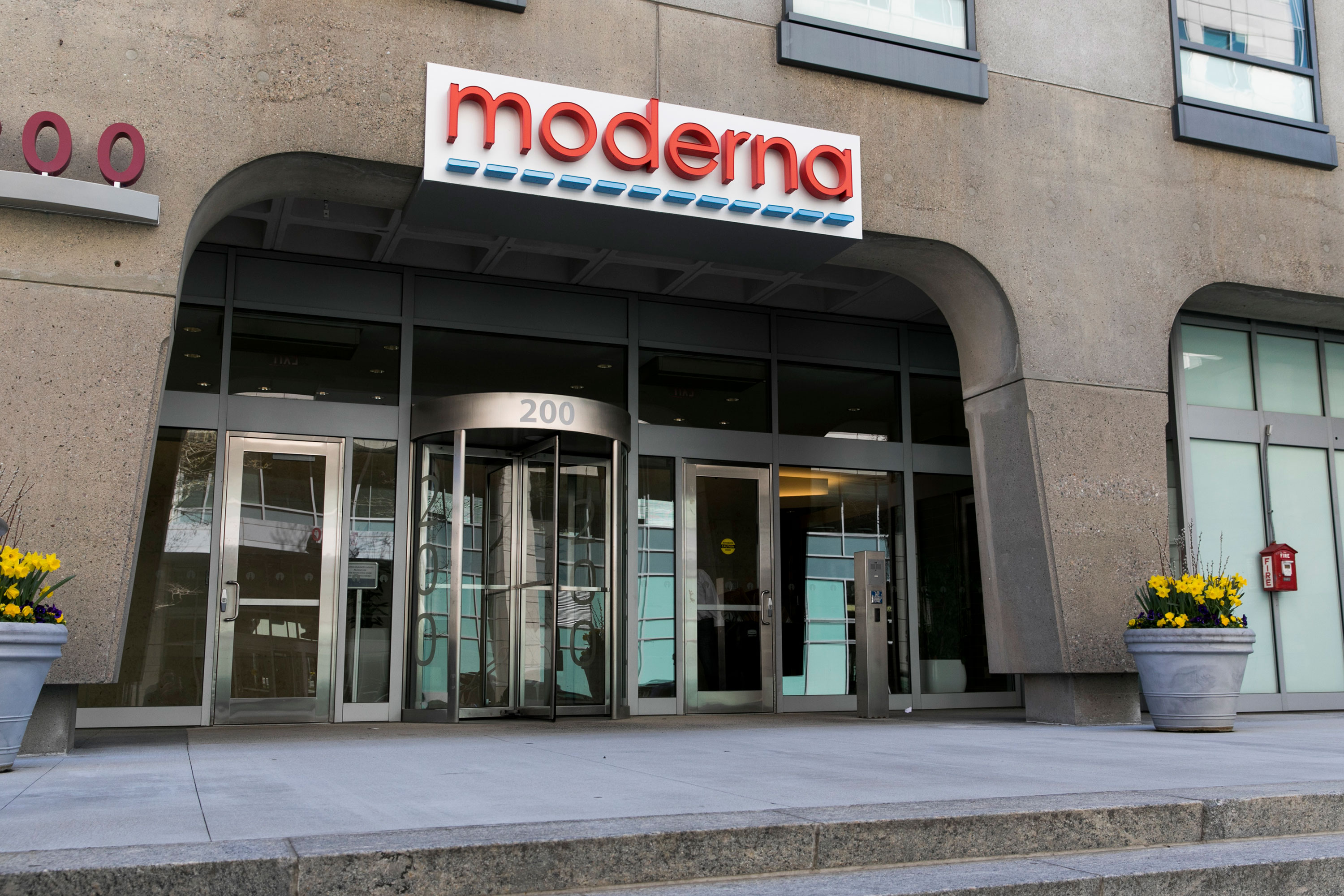 Moderna Therapeutics headquarters in Cambridge, Massachusetts, in 2019.