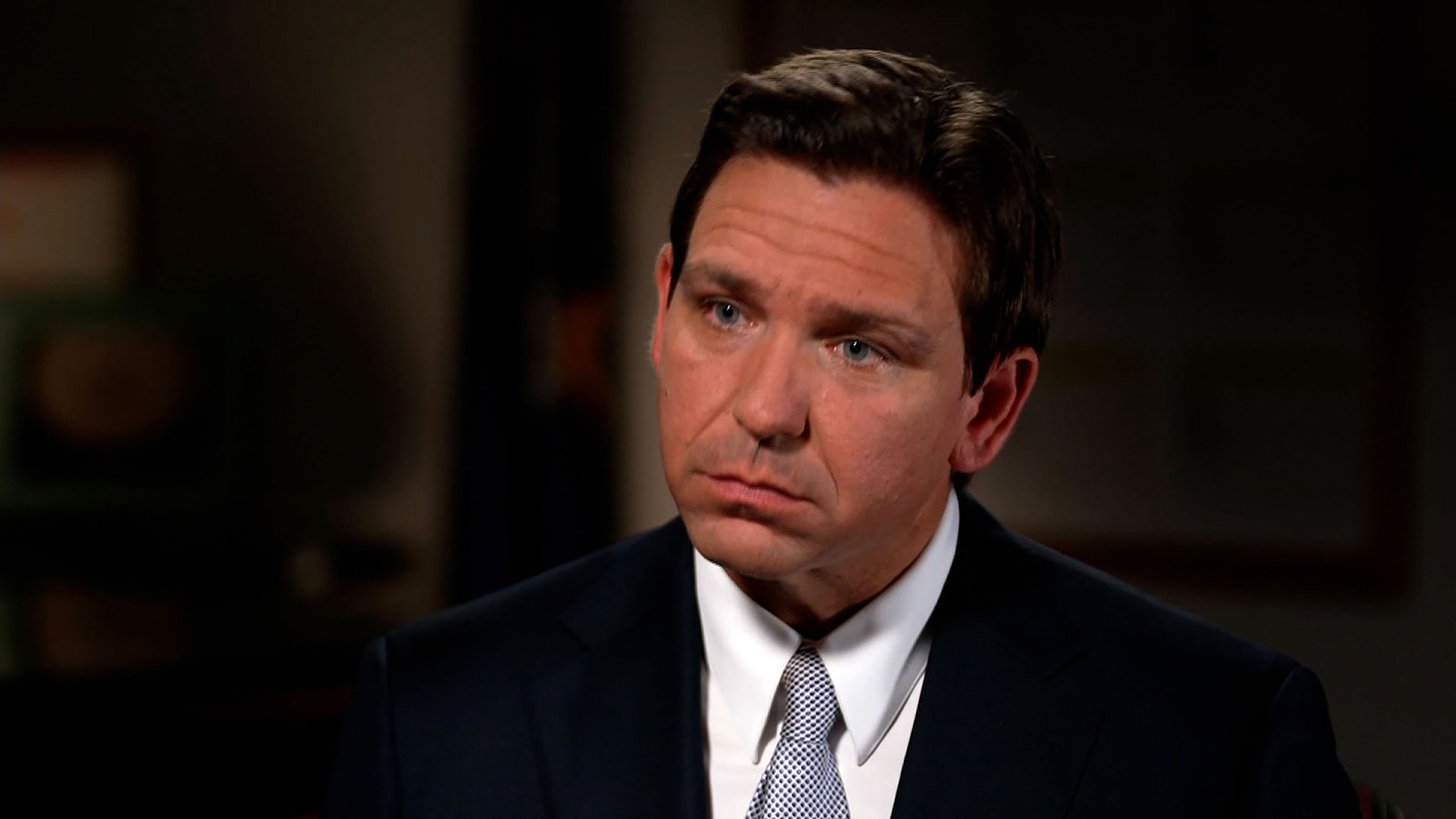 Florida Gov. Ron DeSantis is interviewed by CNN's Jake Tapper on Tuesday, July 18, in South Carolina. 