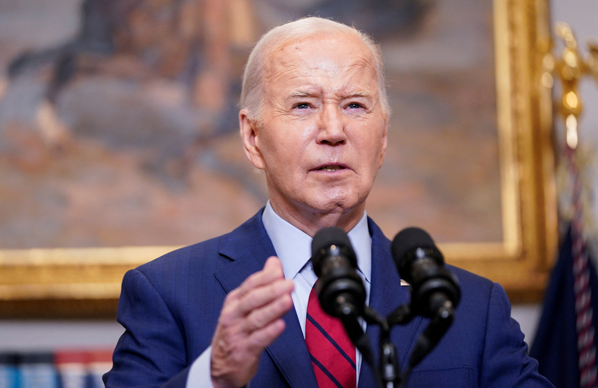 President Joe Biden speaks about student protests on May 2, in Washington DC. 