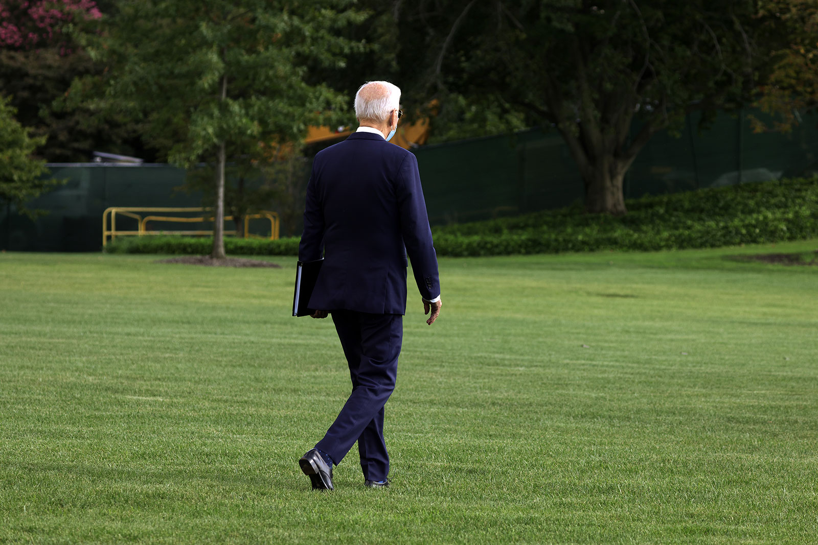 US President Joe Biden departs from the White House on September 20.
