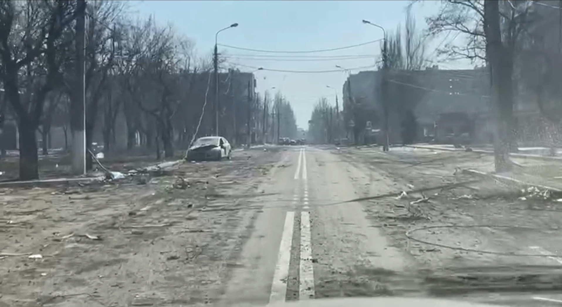 View of Mariupol from a video obtained by CNN.