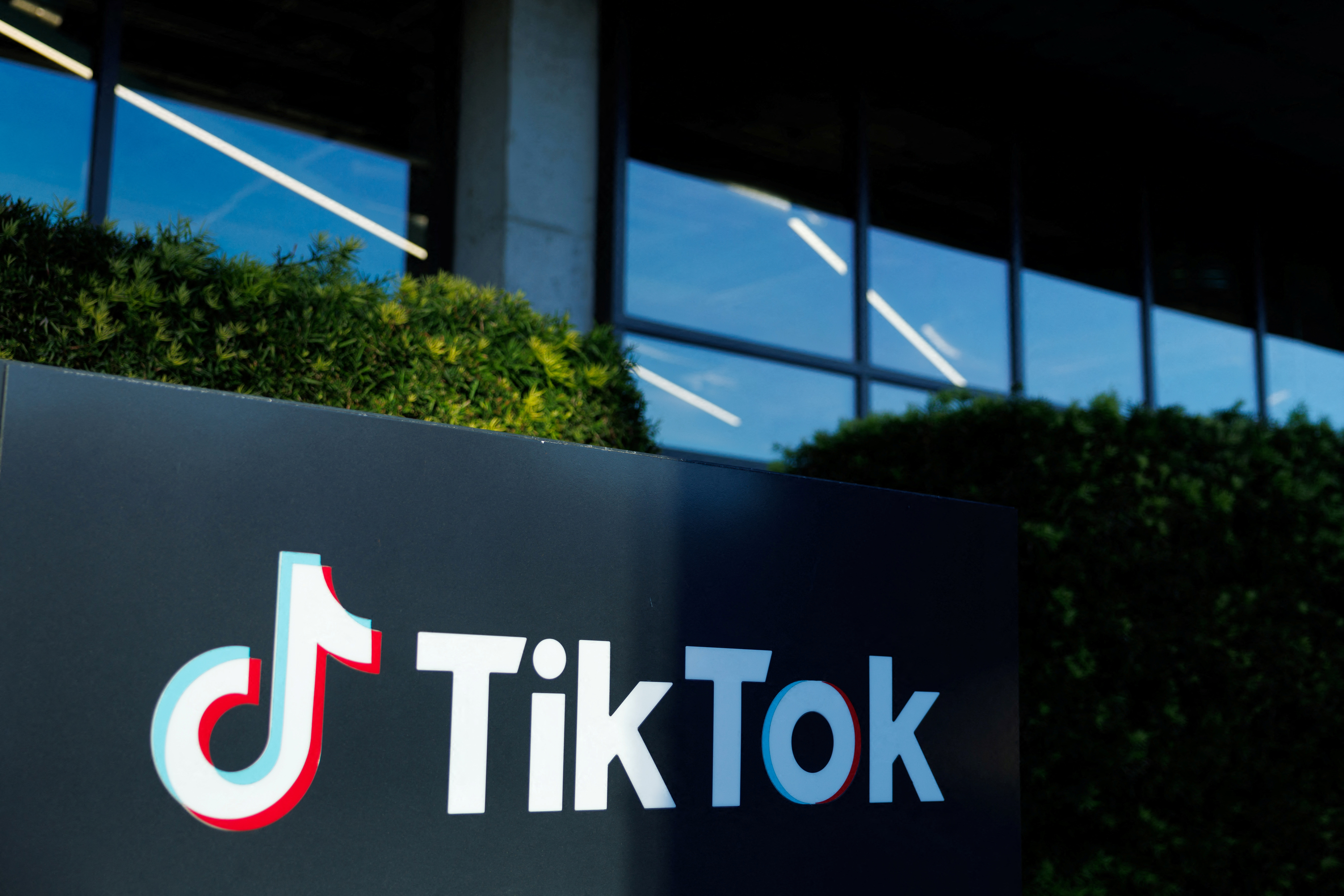 The TikTok office in Culver City, California, is pictured on March 13.