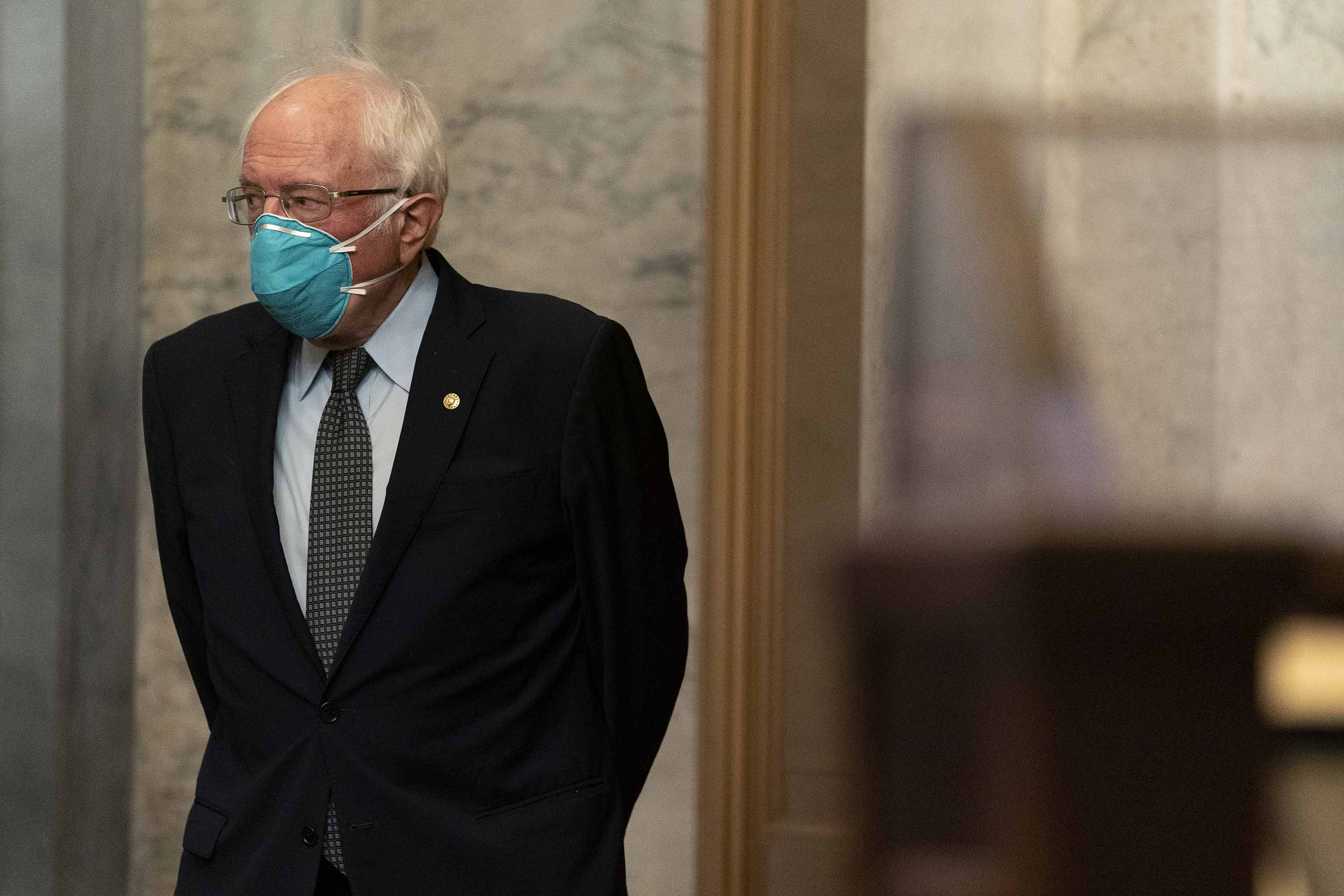 Senator Bernie Sanders is pictured at the U.S. Capitol on October 20, in Washington, D.C.