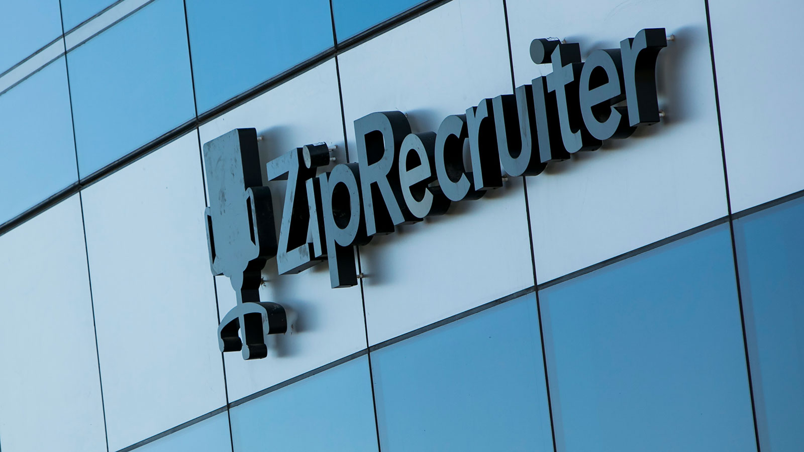 A ZipRecruiter sign is seen outside of a facility in Tempe, Arizona, on February 3, 2018.