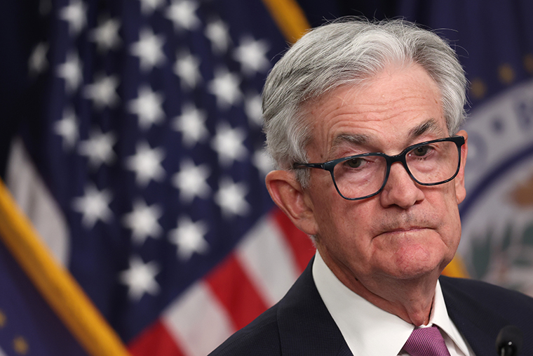 Federal Reserve Board Chairman Jerome Powell during a news conference after a Federal Open Market Committee meeting on February 1, in Washington, DC. 