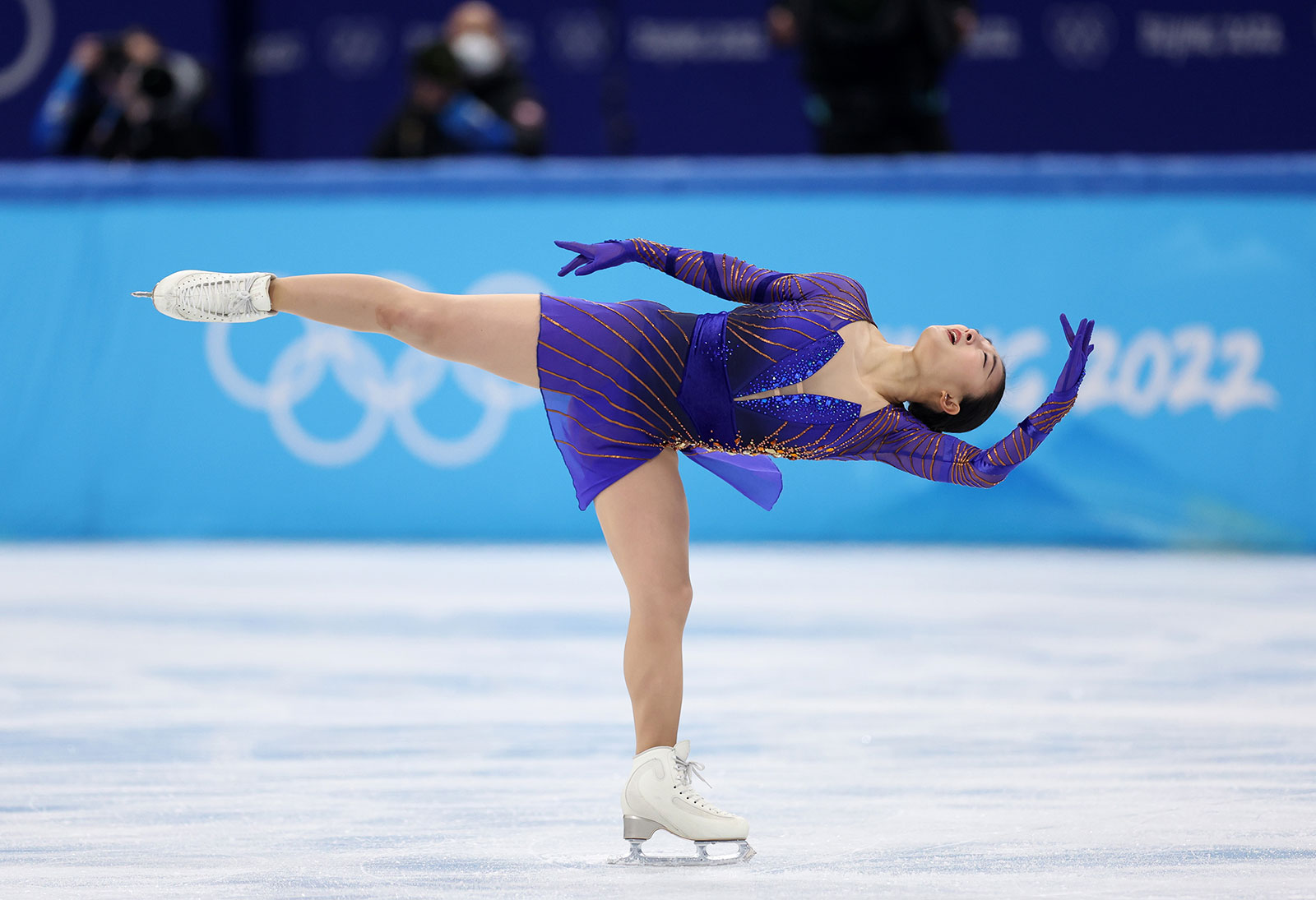 Kaori Sakamoto competes in the women's free skate on February 17.
