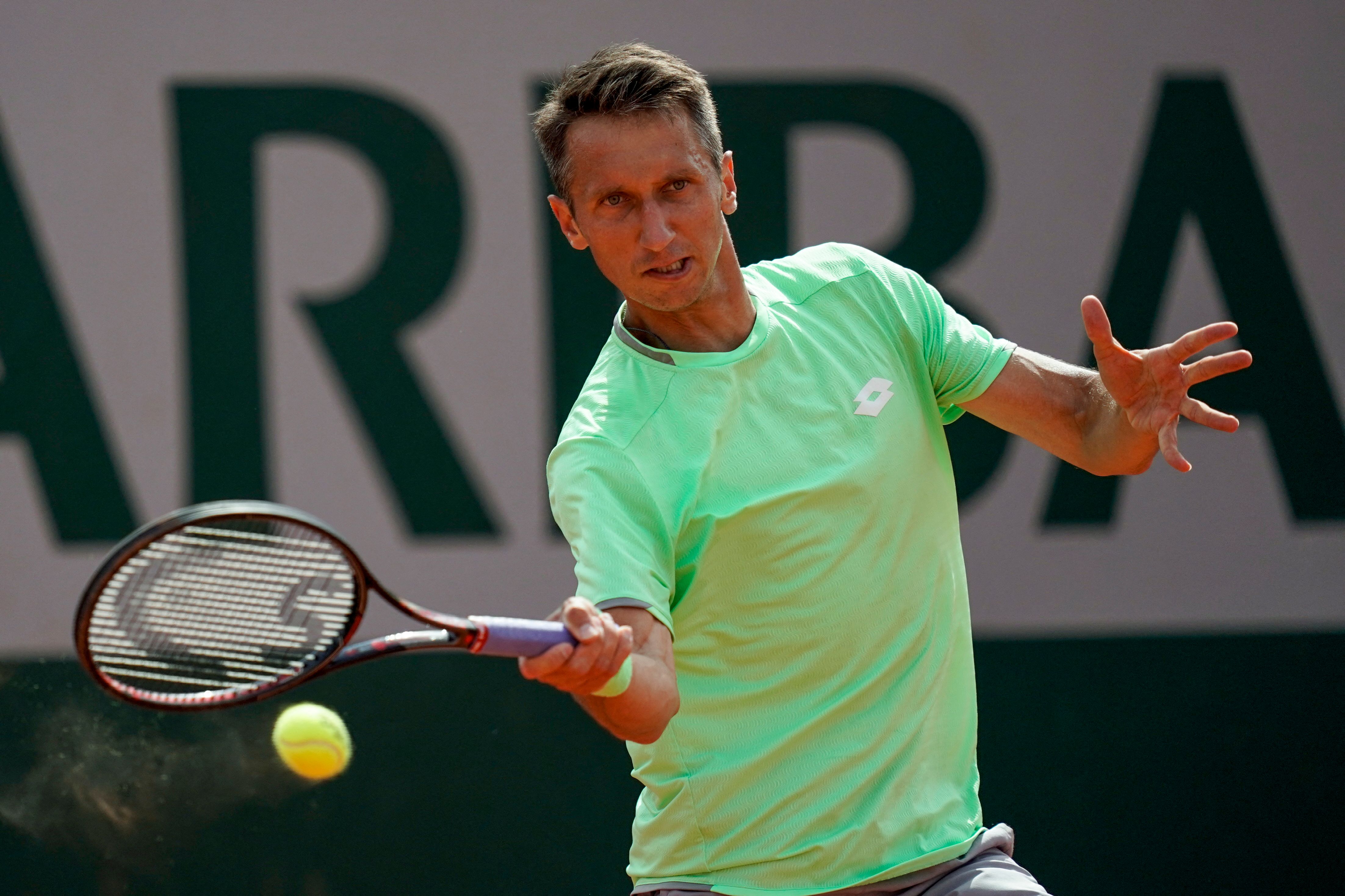 Ukraine's Sergiy Stakhovsky at the Roland Garros 2019 French Open tennis tournament in Paris on May 27, 2019. 