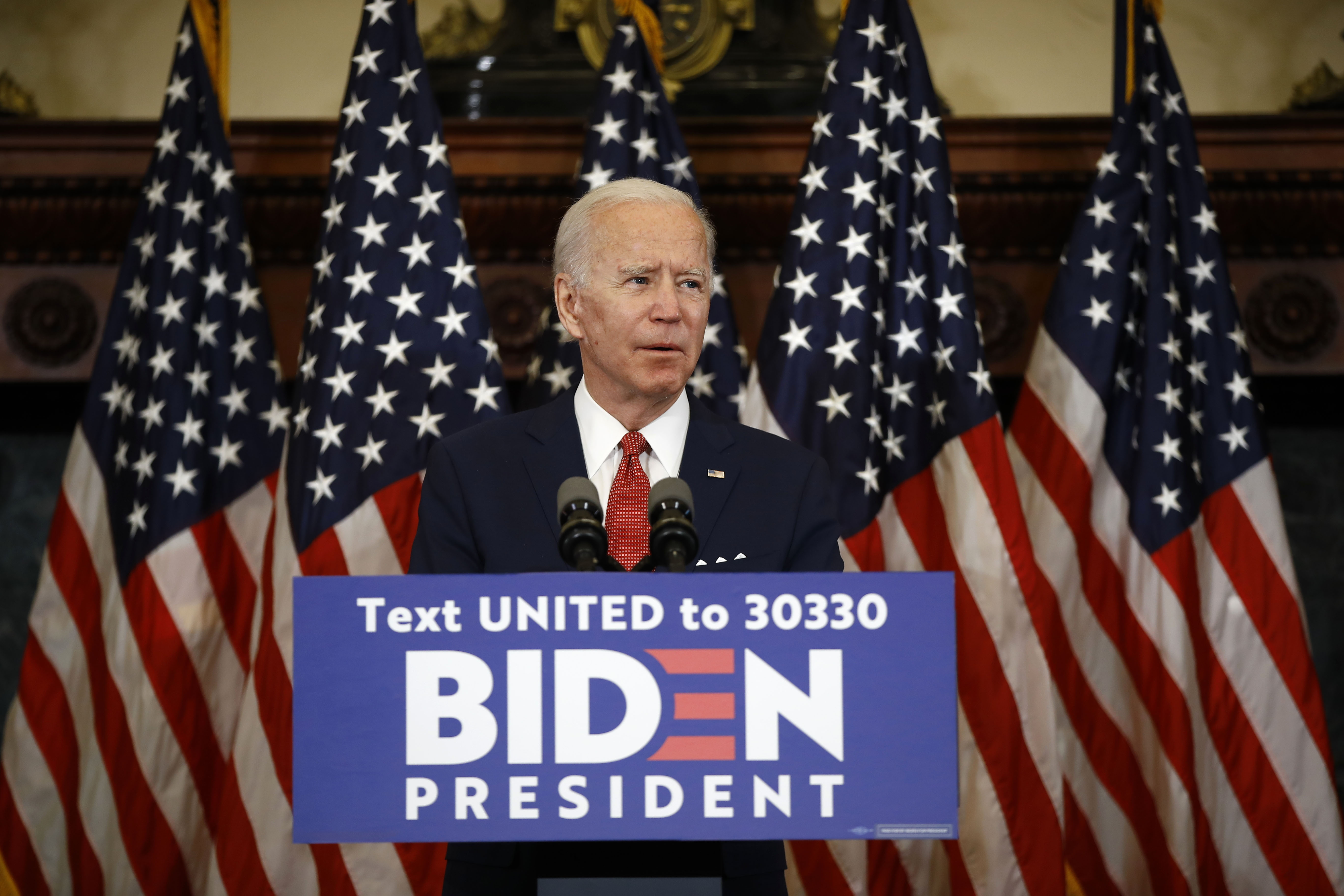 Joe Biden, Democratic presidential candidate and former vice president, speaks in Philadelphia on June 2.