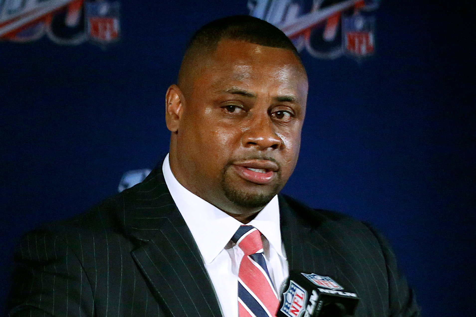 Troy Vincent, Executive Vice President of NFL Football Operations, speaks to the media May 22, 2019. 