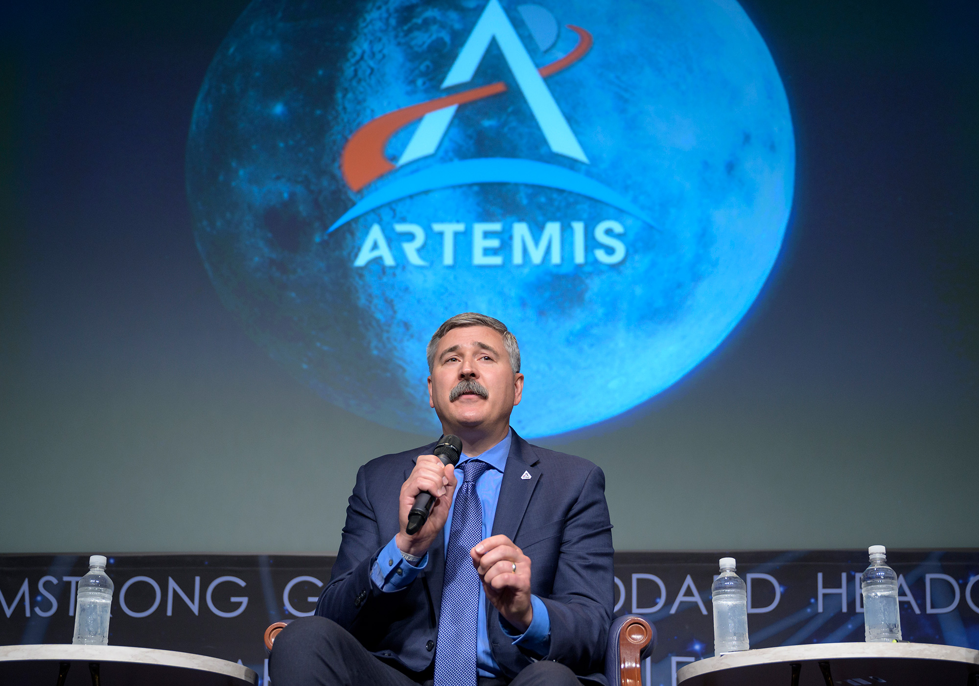Mike Sarafin, NASA's Artemis I mission manager, speaks during a NASA briefing in Washington on Wednesday, Aug. 3, 2022.