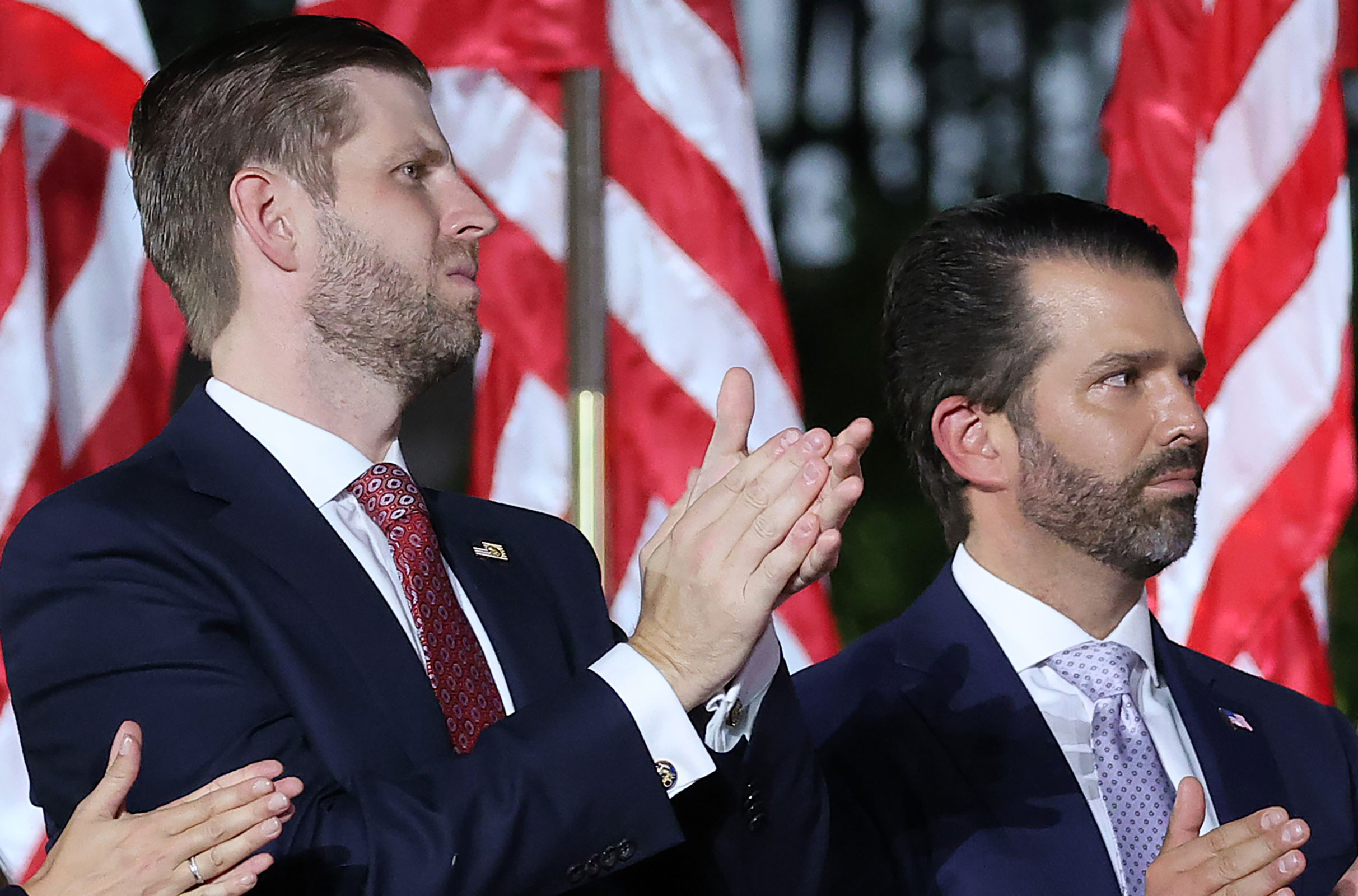 Eric Trump and Donald Trump Jr. in August 2020 in Washington, DC.
