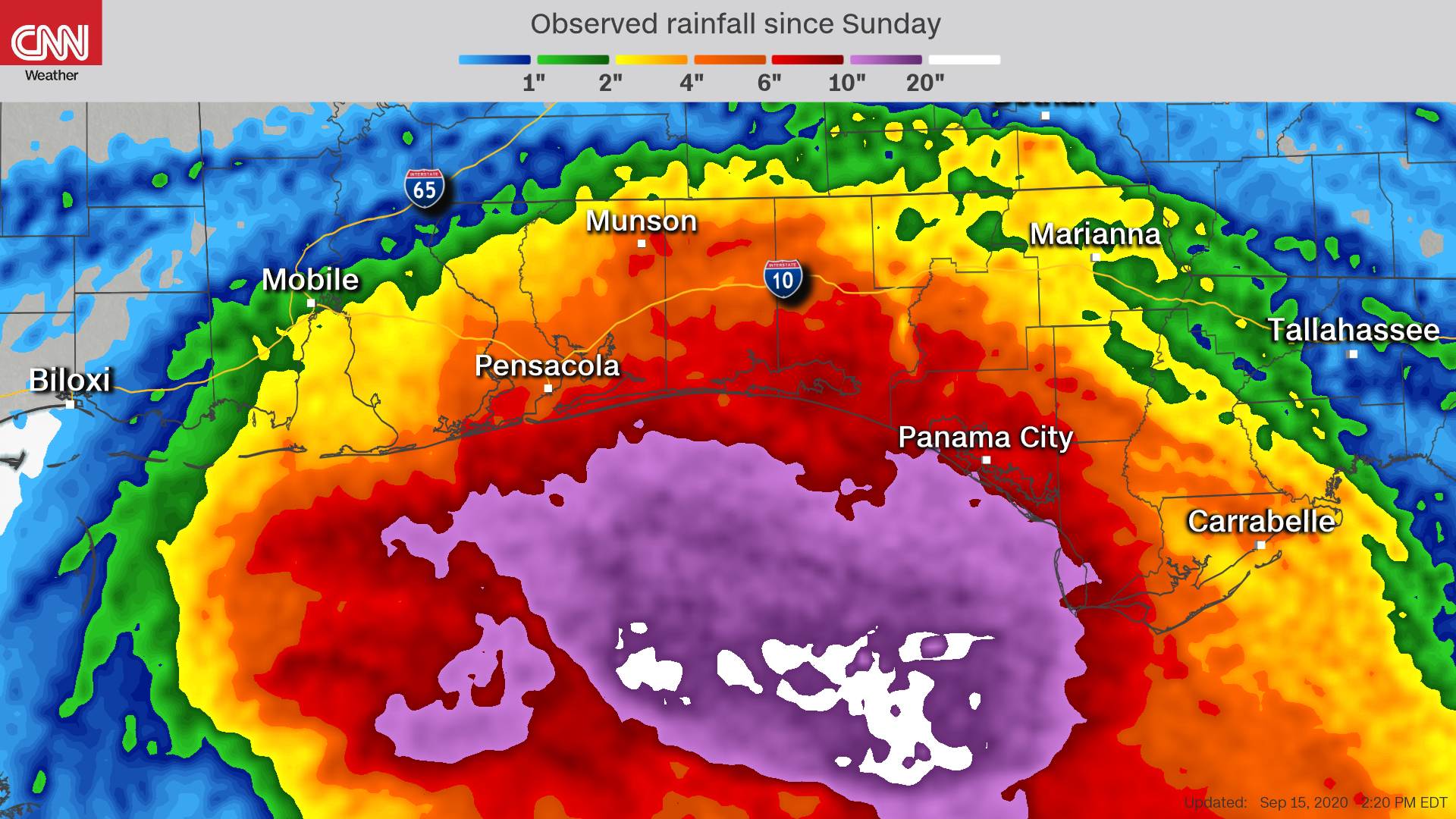 US Gulf Coast braces for up to 30 inches of rain as Hurricane Sally ...