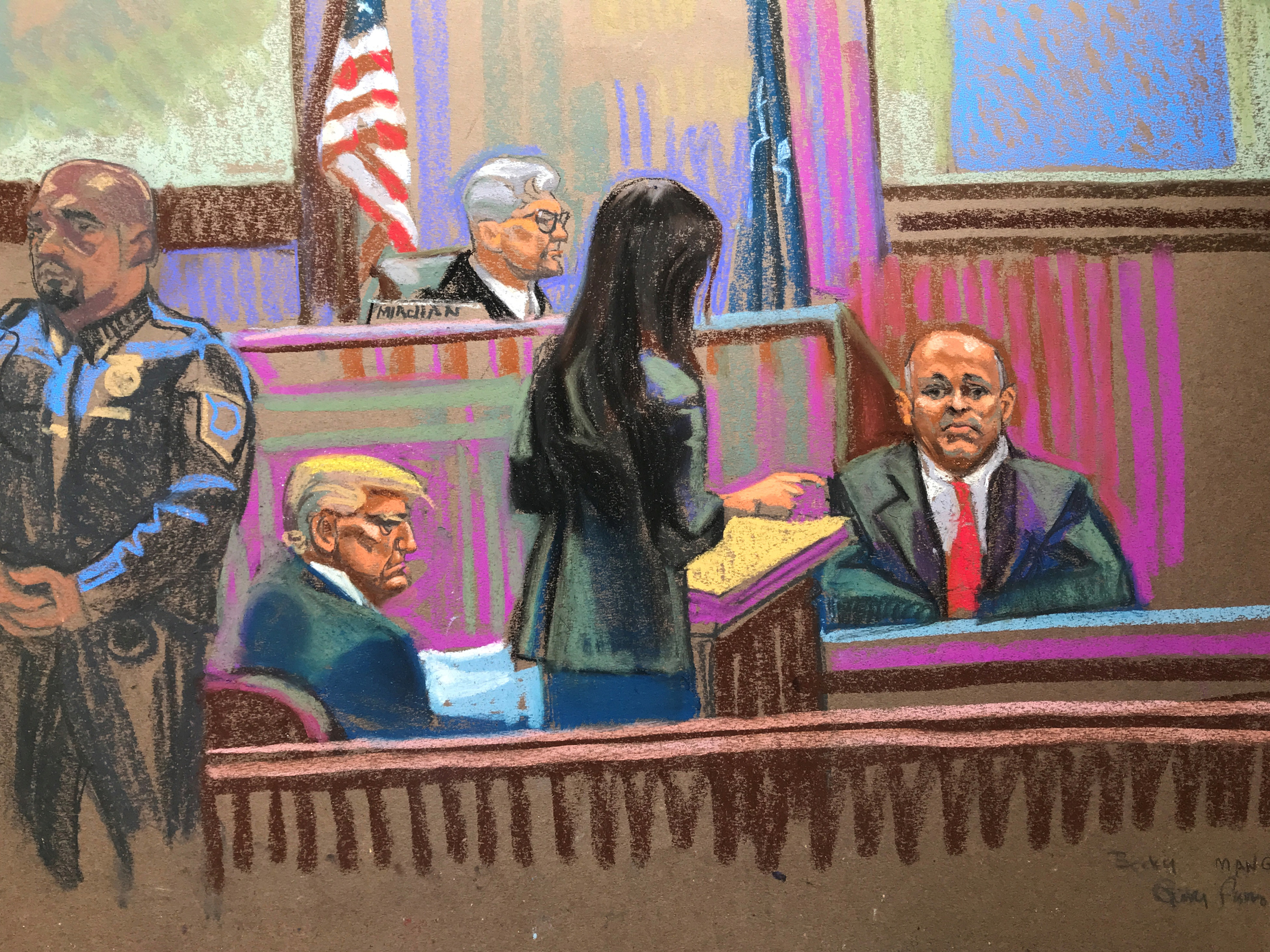 Michael Cohen's former banker Gary Farro testifying on the stand on April 30 in New York.