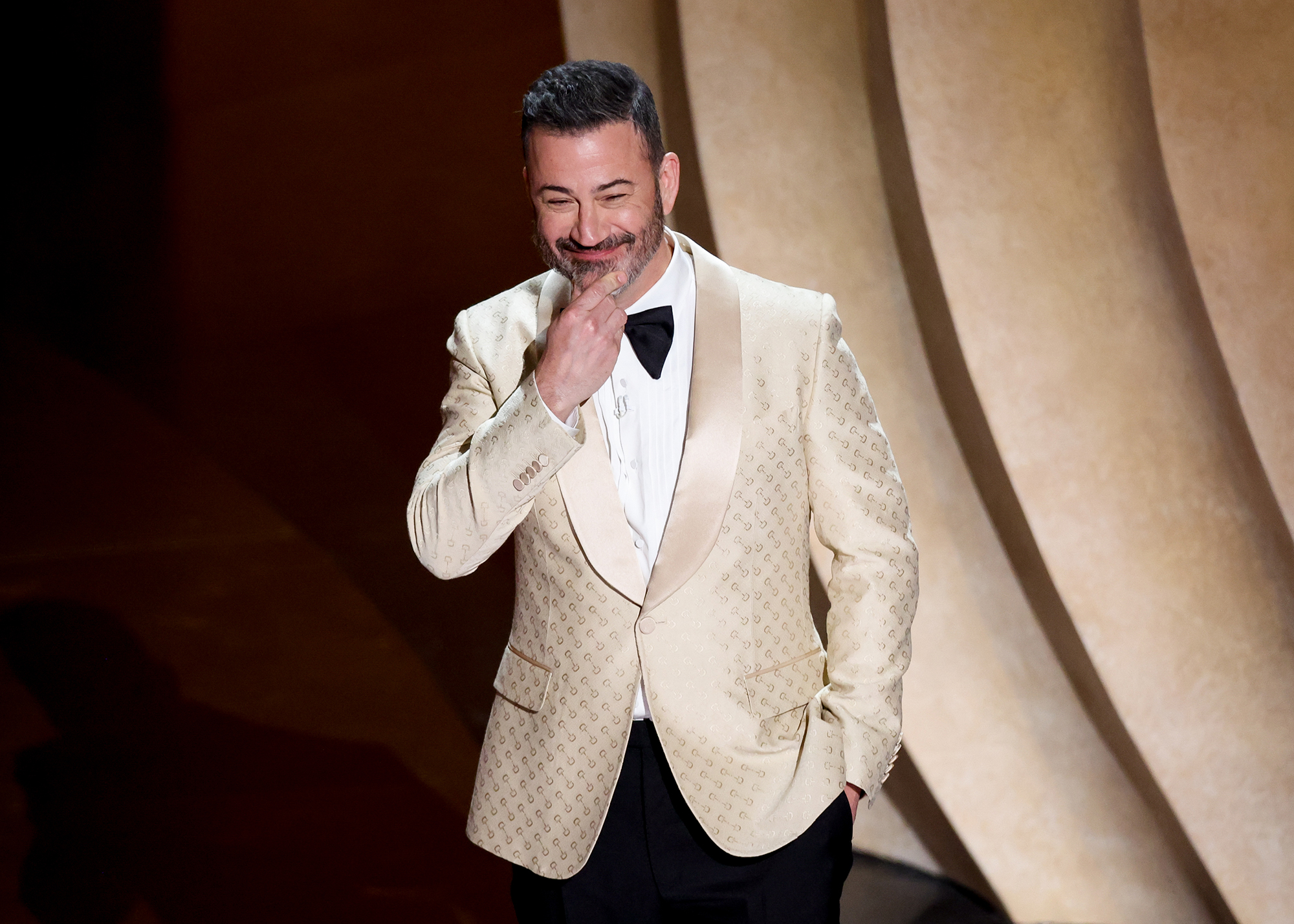 Jimmy Kimmel speaks onstage. 