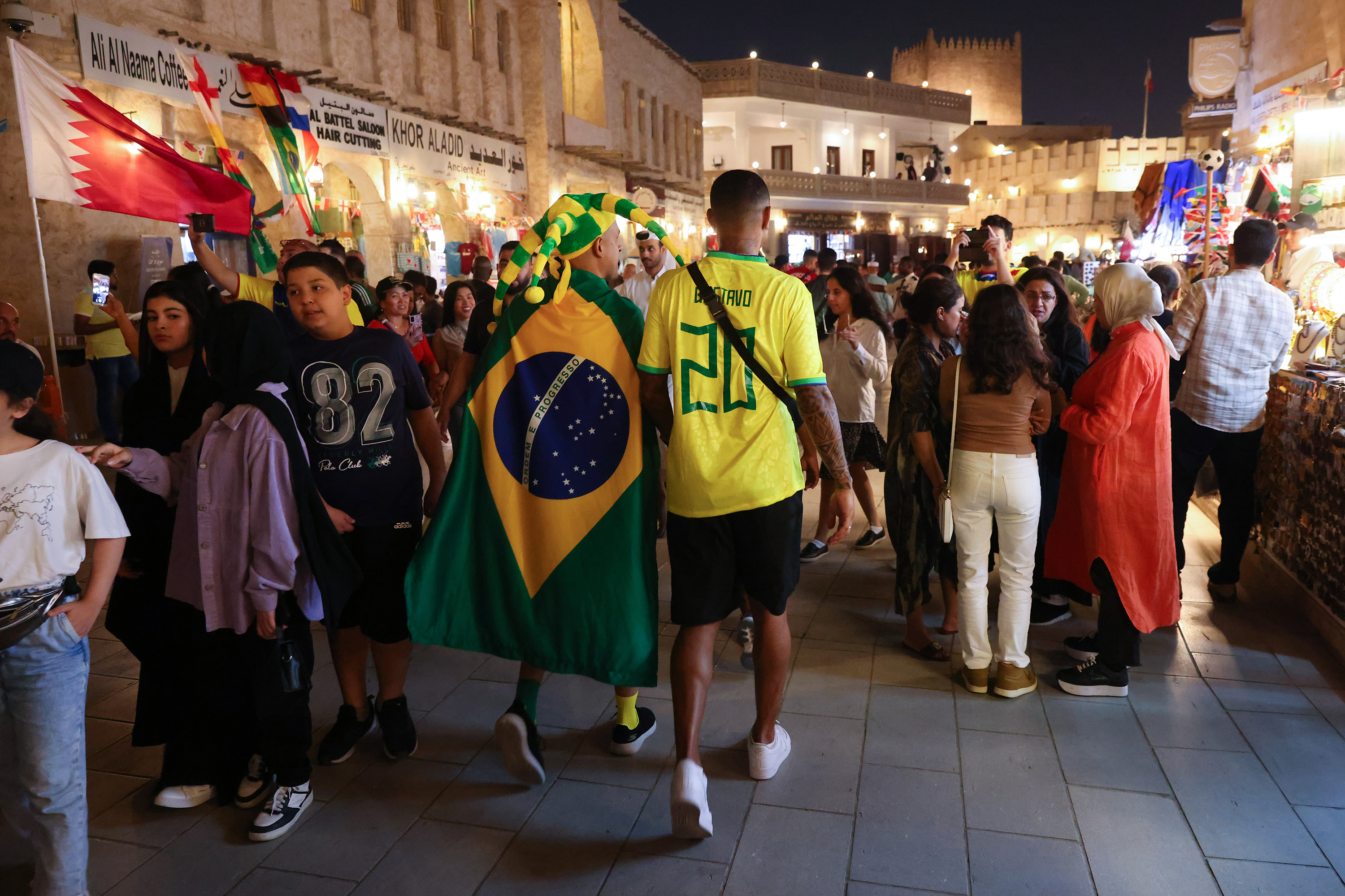 A football FIFA World Cup shop in Souq Waqif in Doha, in the state