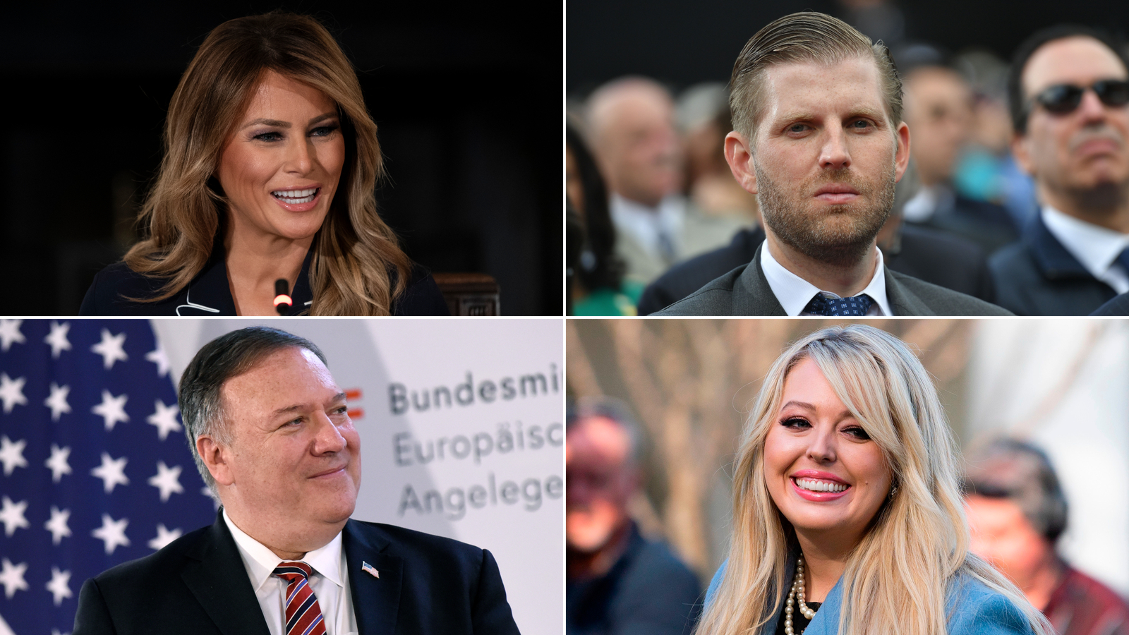 First Lady Melania Trump, Eric Trump, Secretary of State Mike Pompeo and Tiffany Trump.