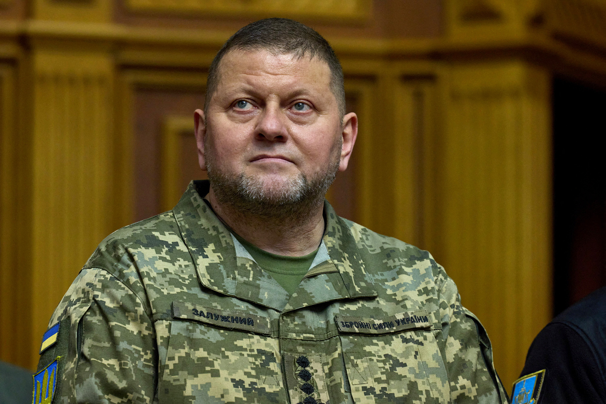Commander in Chief of the Ukrainian armed Forces Valerii Zaluzhnyi attends a session of the Ukrainian Parliament in Kyiv, Ukraine, on December 28.