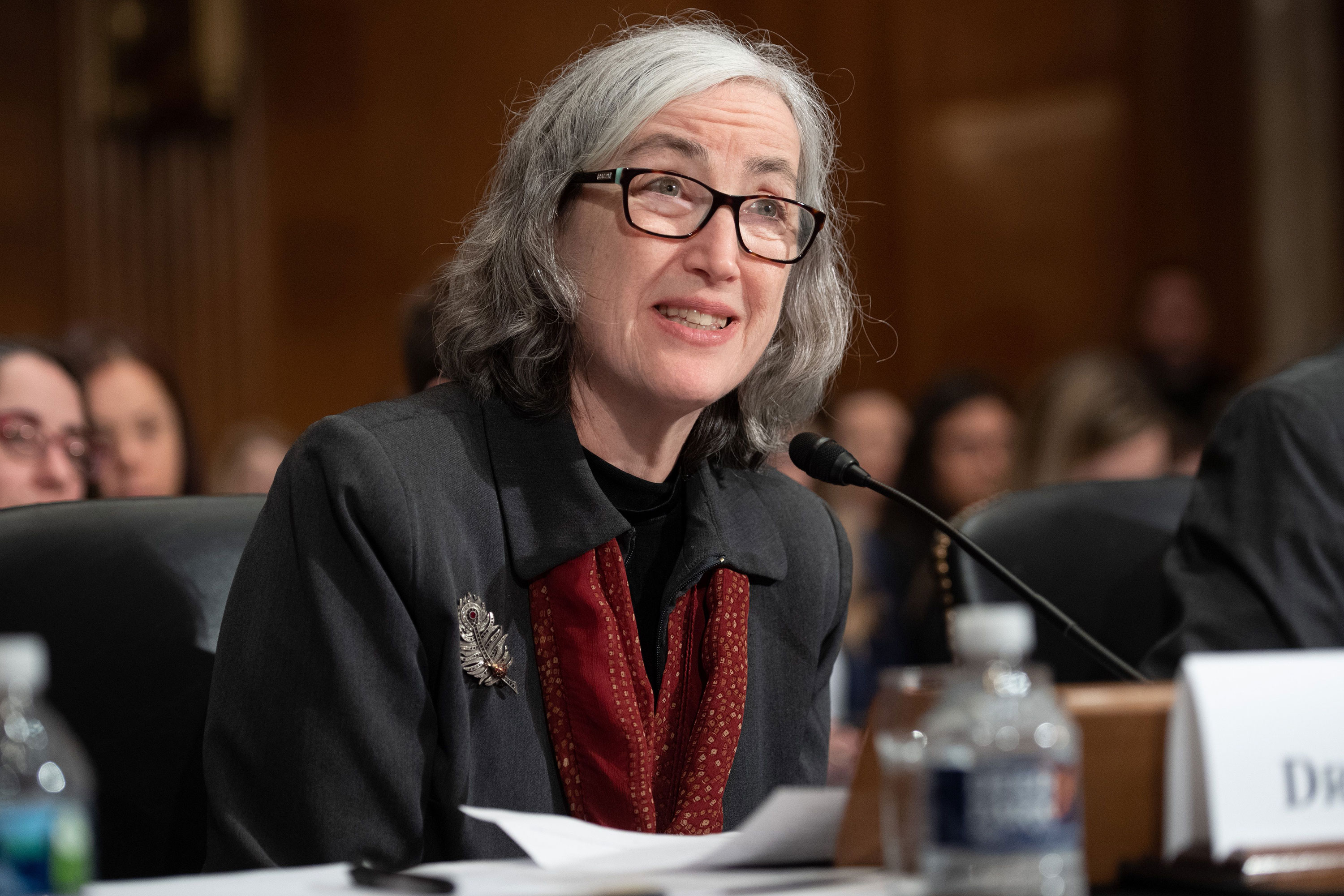 Dr. Anne Schuchat, speaks during a Senate Committee on Health, Education, Labor, and Pensions hearing on March 3.