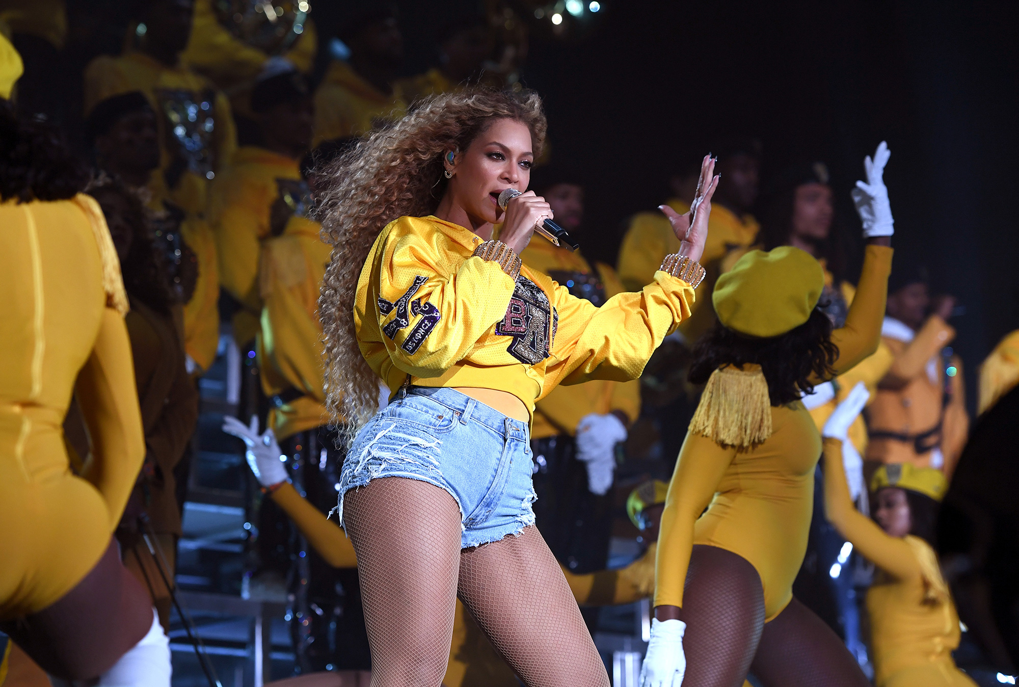 Beyonce performs onstage during the Coachella Valley Music And Arts Festival inn Indio, California, on April 14, 2018.