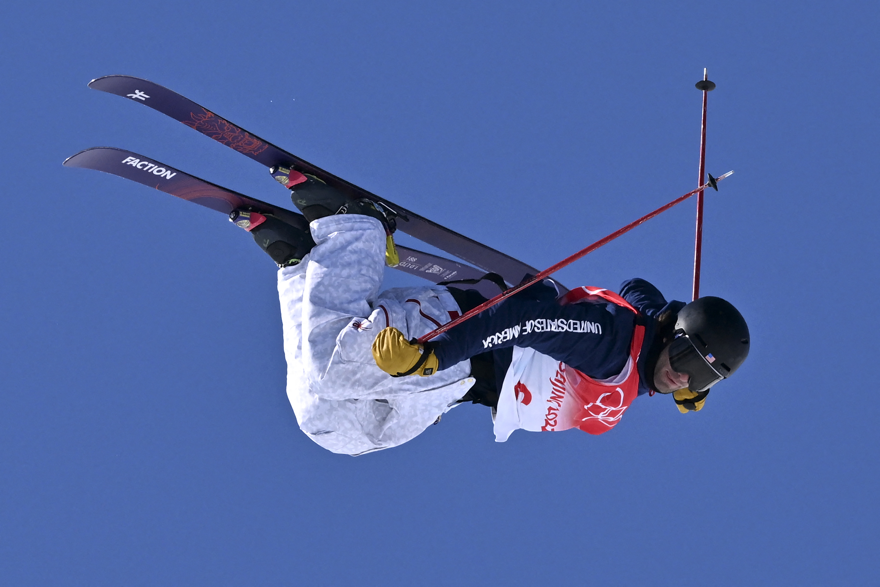 Team USA's Alex Hall competes in the freestyle skiing men's freeski slopestyle final run on Wednesday.