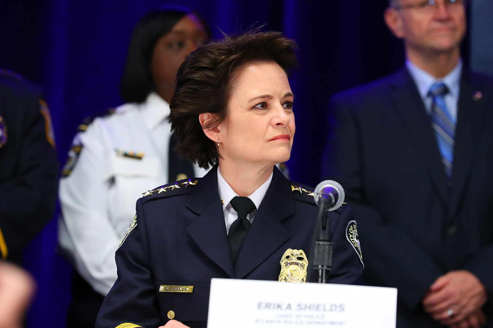 Atlanta police chief Erika Shields.