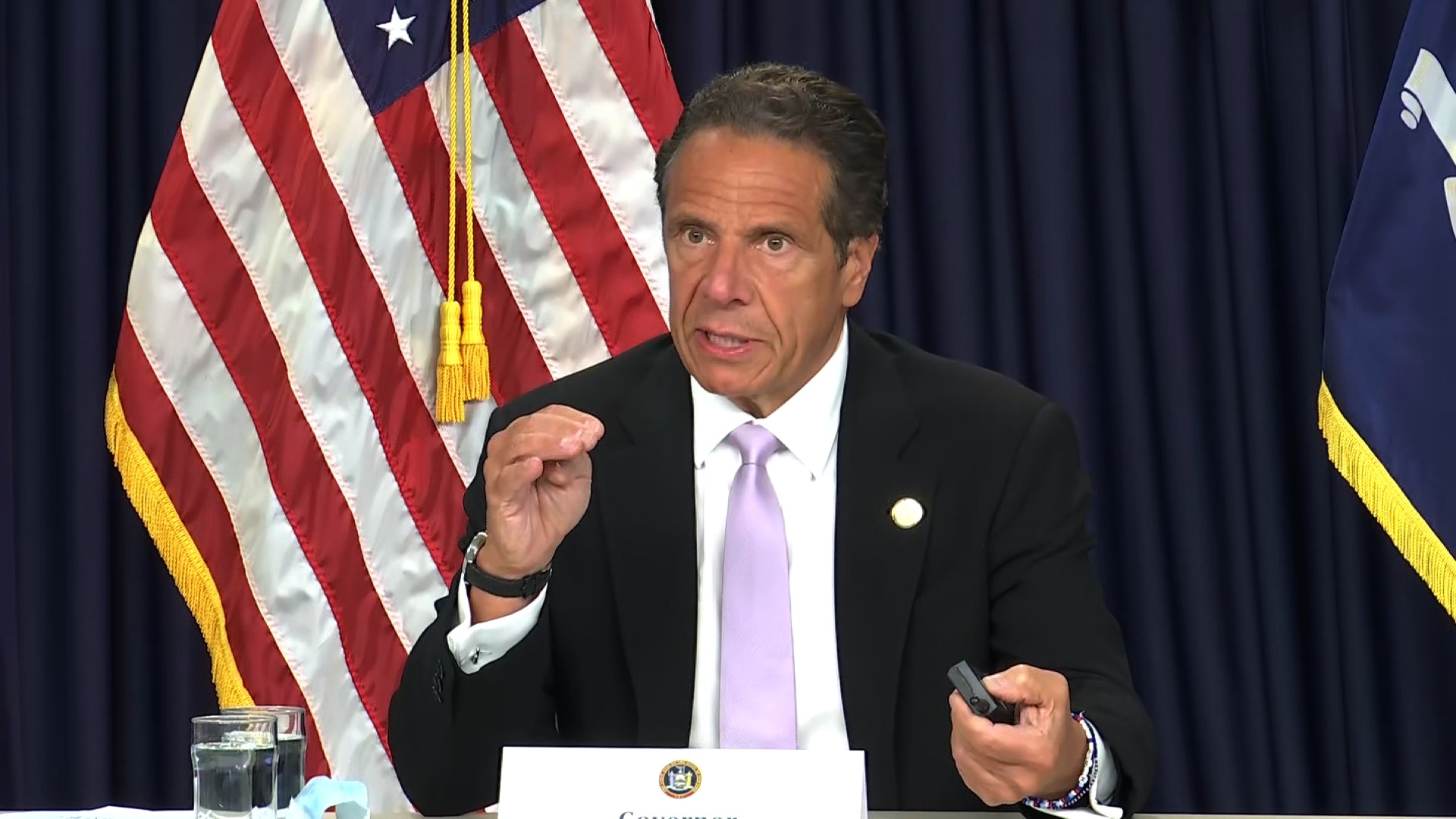 Gov. Andrew Cuomo makes an announcement in New York on June 24.