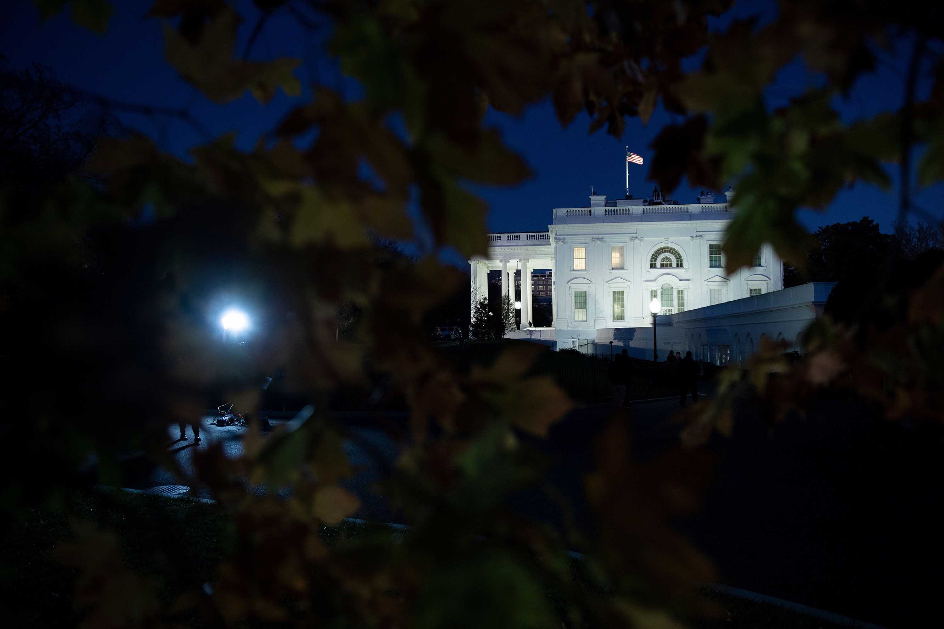 A view of the White House on November 18.