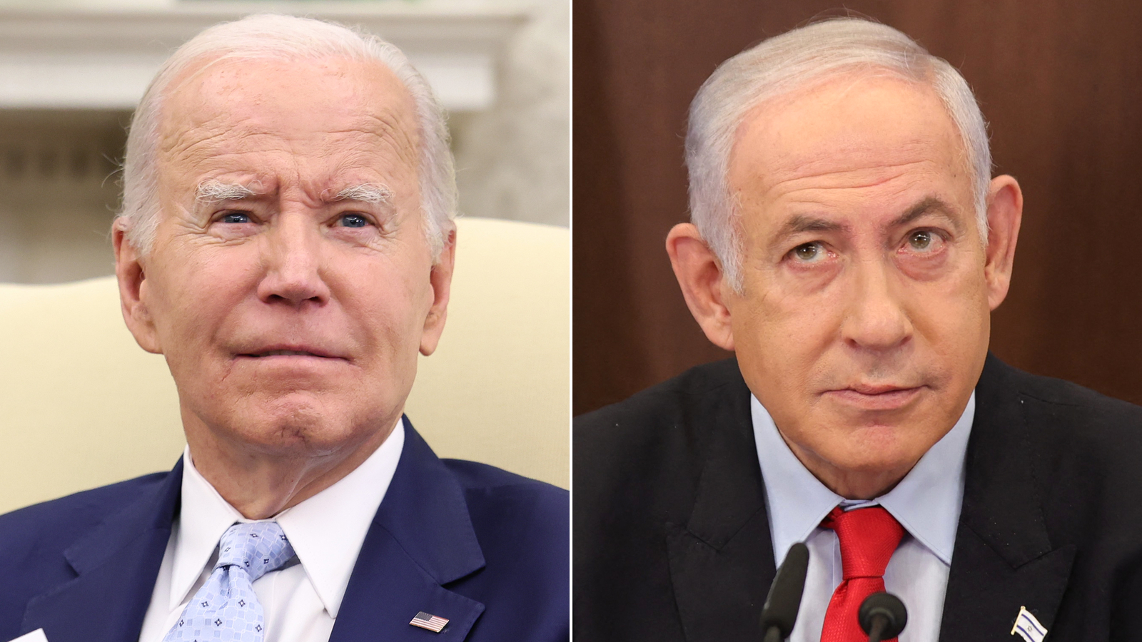 US President Joe Biden and Israel Prime Minister Benjamin Netanyahu.