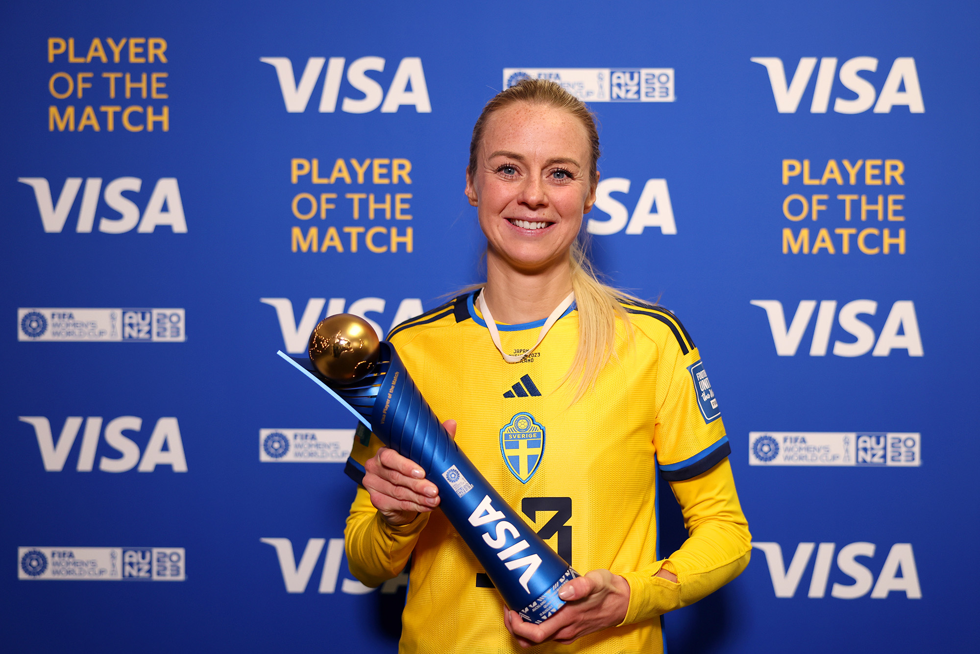 Sweden defender Amanda Ilestedt was Player of the Match in the quarterfinal between Japan and Sweden at Eden Park on August 11.