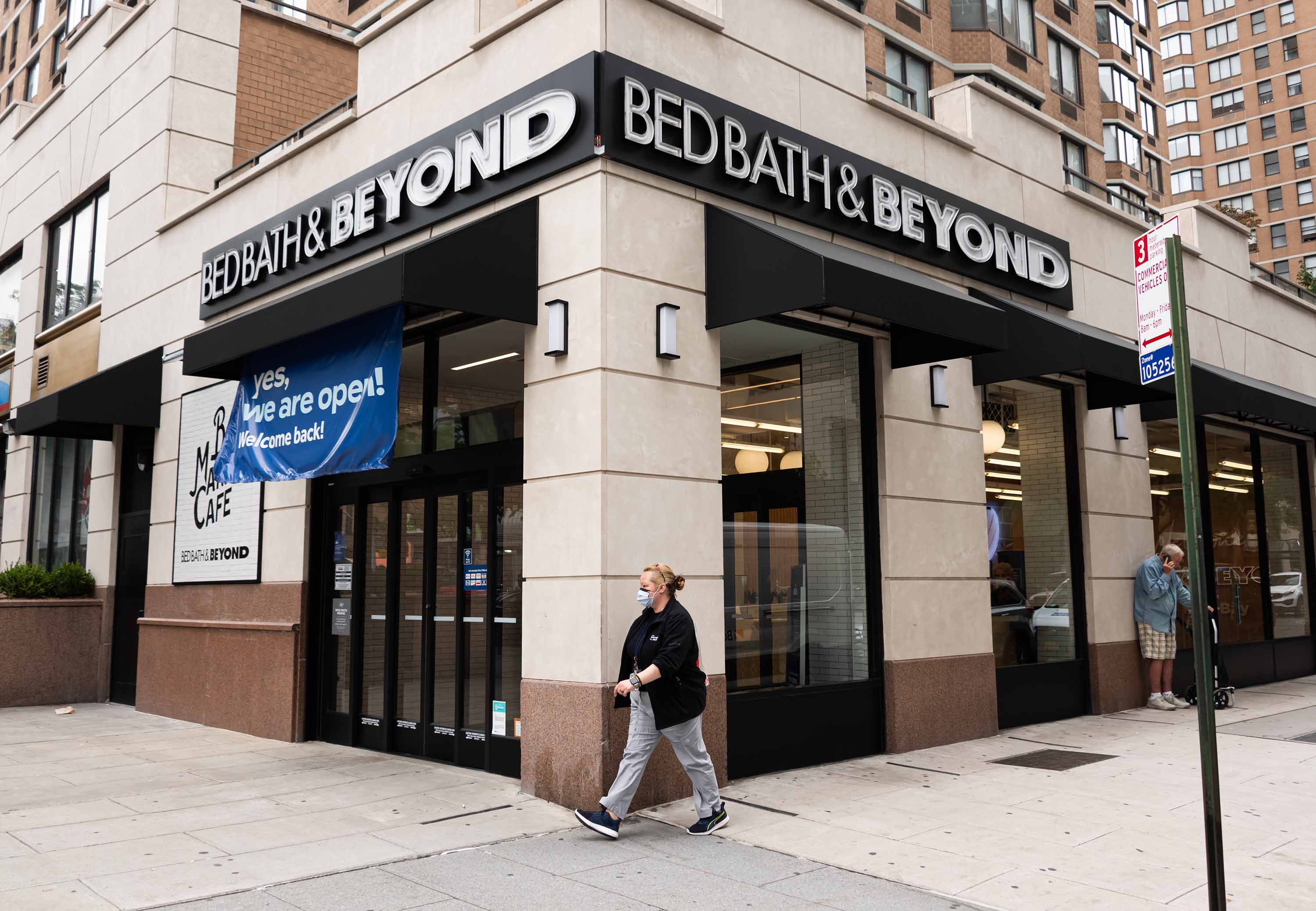 A person walks past a Bed Bath & Beyond store in New York City on September 24.