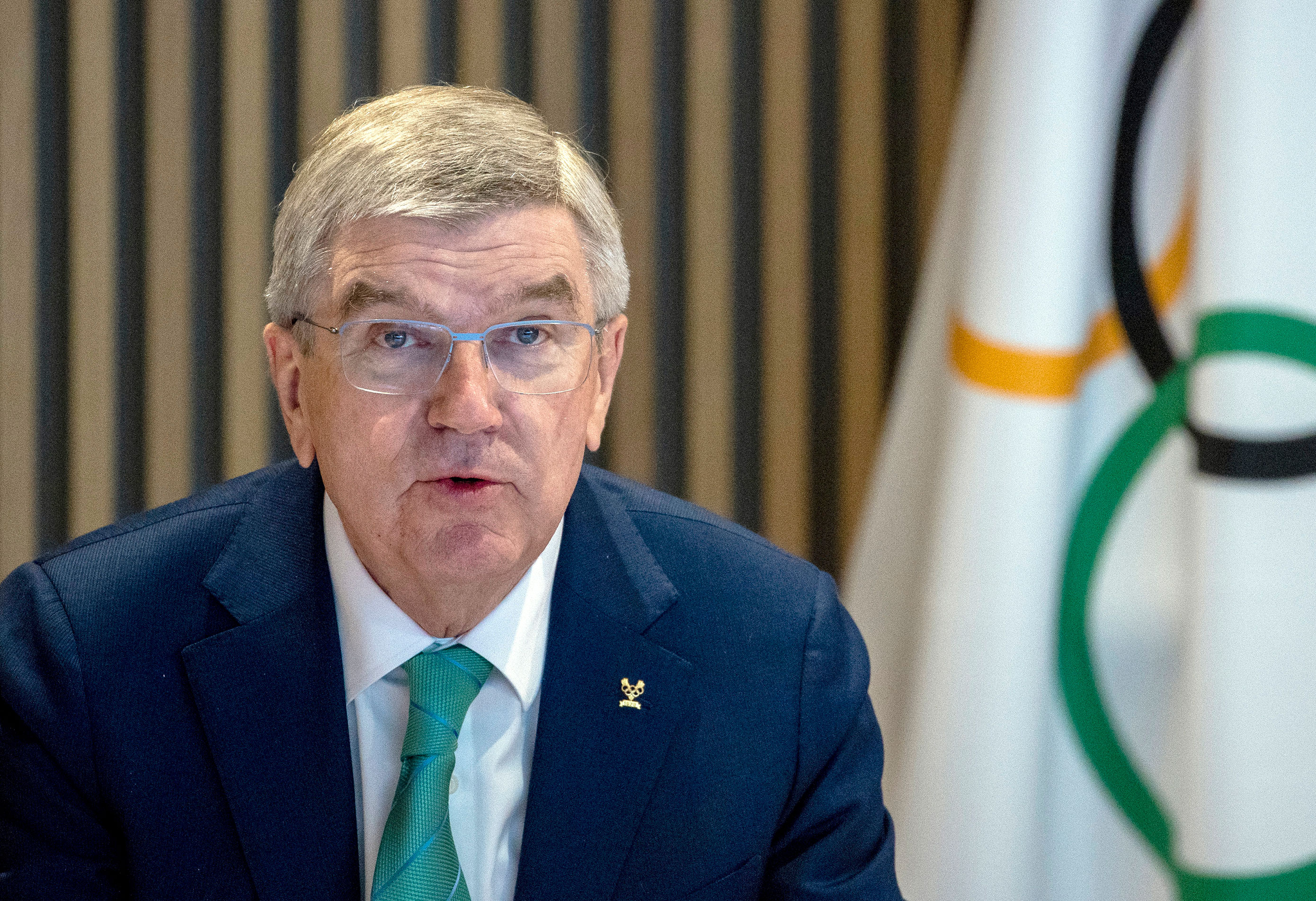 International Olympic Committee (IOC) president Thomas Bach attends a meeting at the Olympic House in Lausanne, Switzerland, on December 5, 2022. 