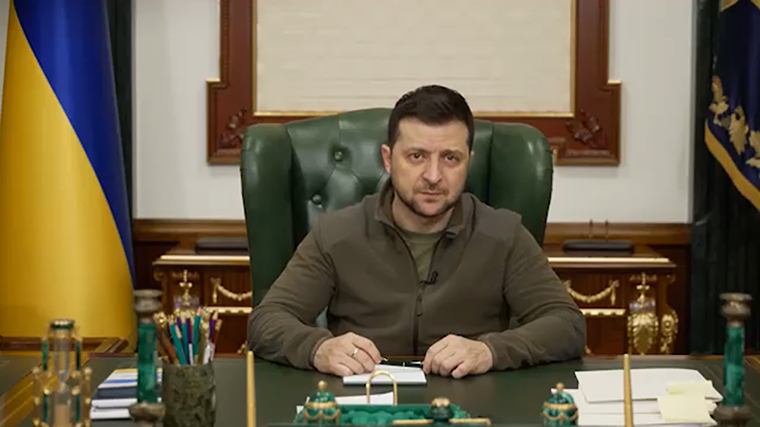 (Ukrainian President Volodymyr Zelensky)