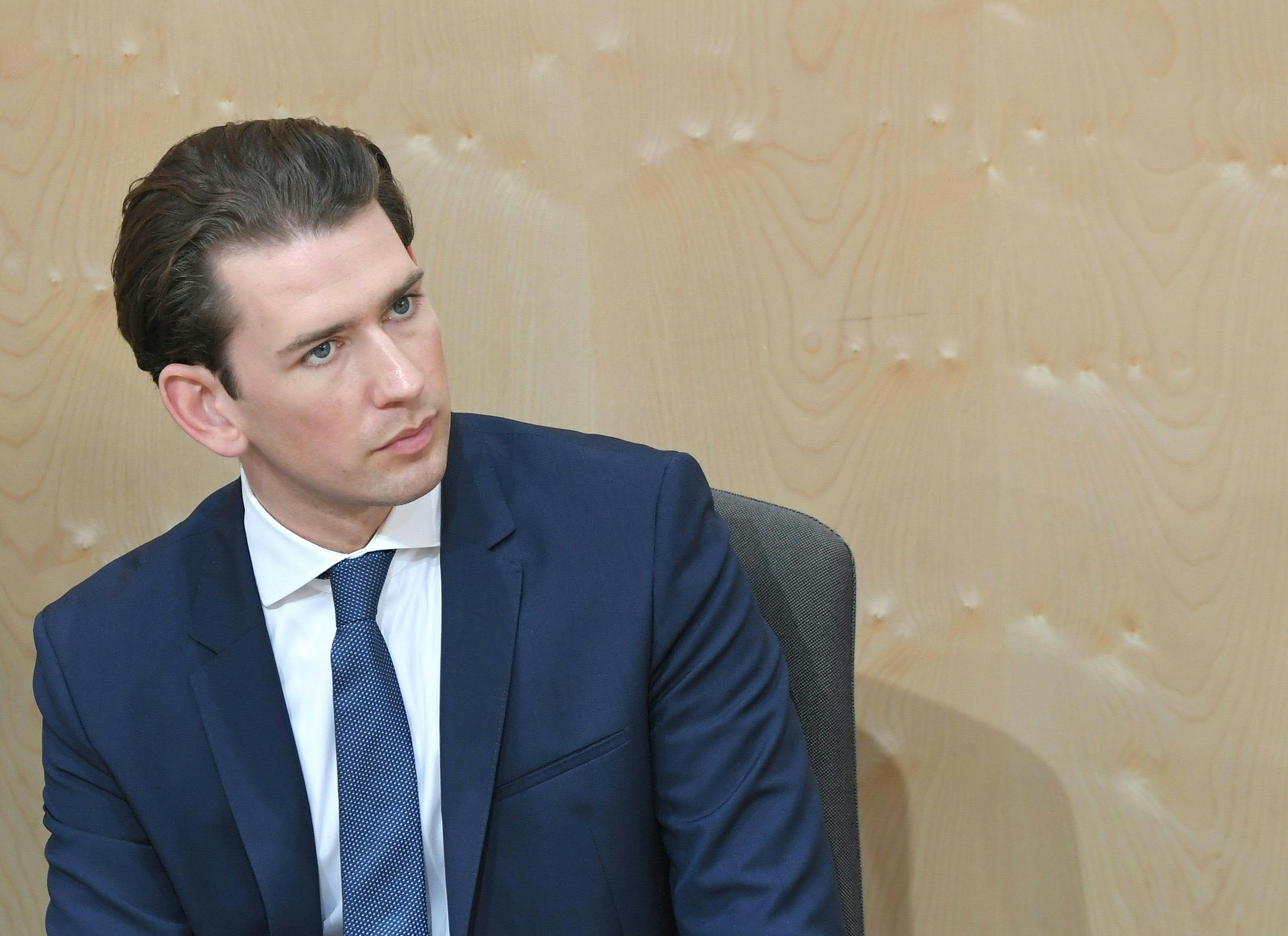Austria's Chancellor Sebastian Kurz attends a special session of the parliament focusing on a no-confidence vote against him on May 27, 2019 in Vienna.