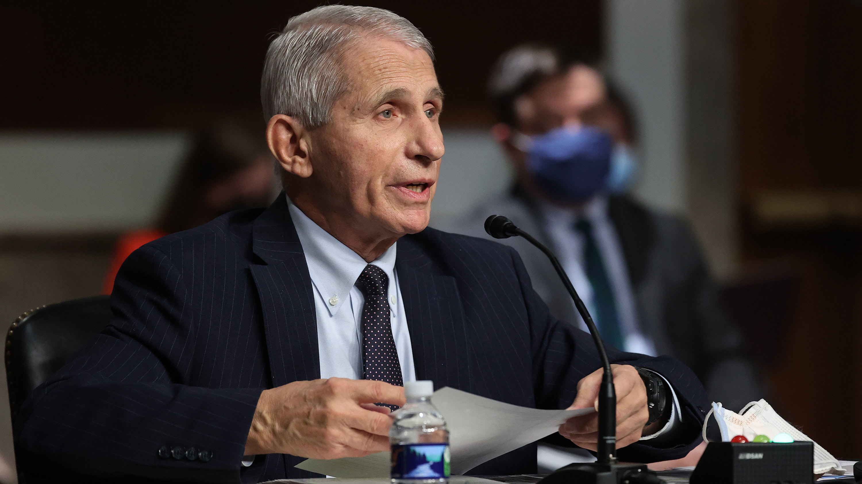 National Institute of Allergy and Infectious Diseases Director Dr. Anthony Fauci testifies on Capitol Hill on November 4, in Washington, DC. 