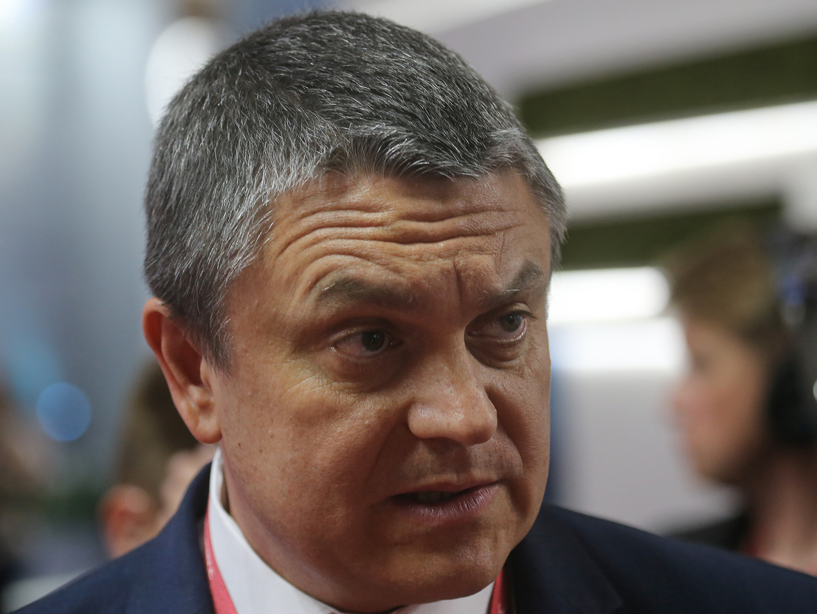 Leonid Pasechnik speaks during a forum in St. Petersburg, Russia on June 16, 2022.