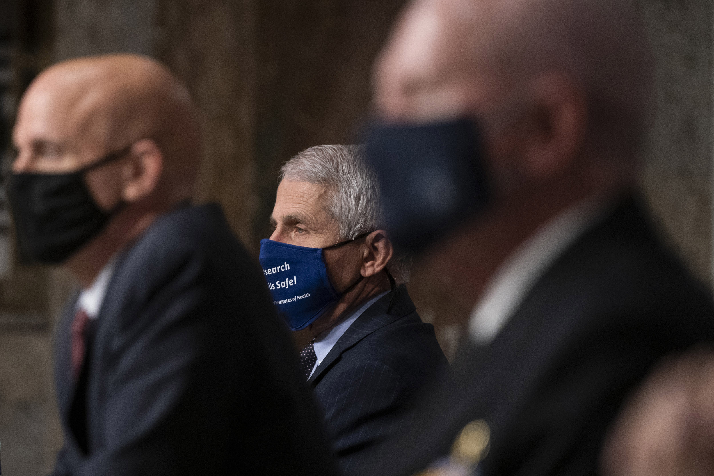 Dr. Anthony Fauci, director of the National Institute of Allergy and Infectious Diseases, listens to questioning during a committee hearing on September 23, in Washington, DC. 